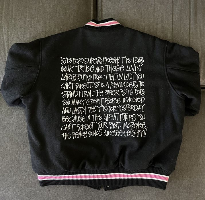 Stussy Stussy S Talk Melton Varsity Jacket | Grailed