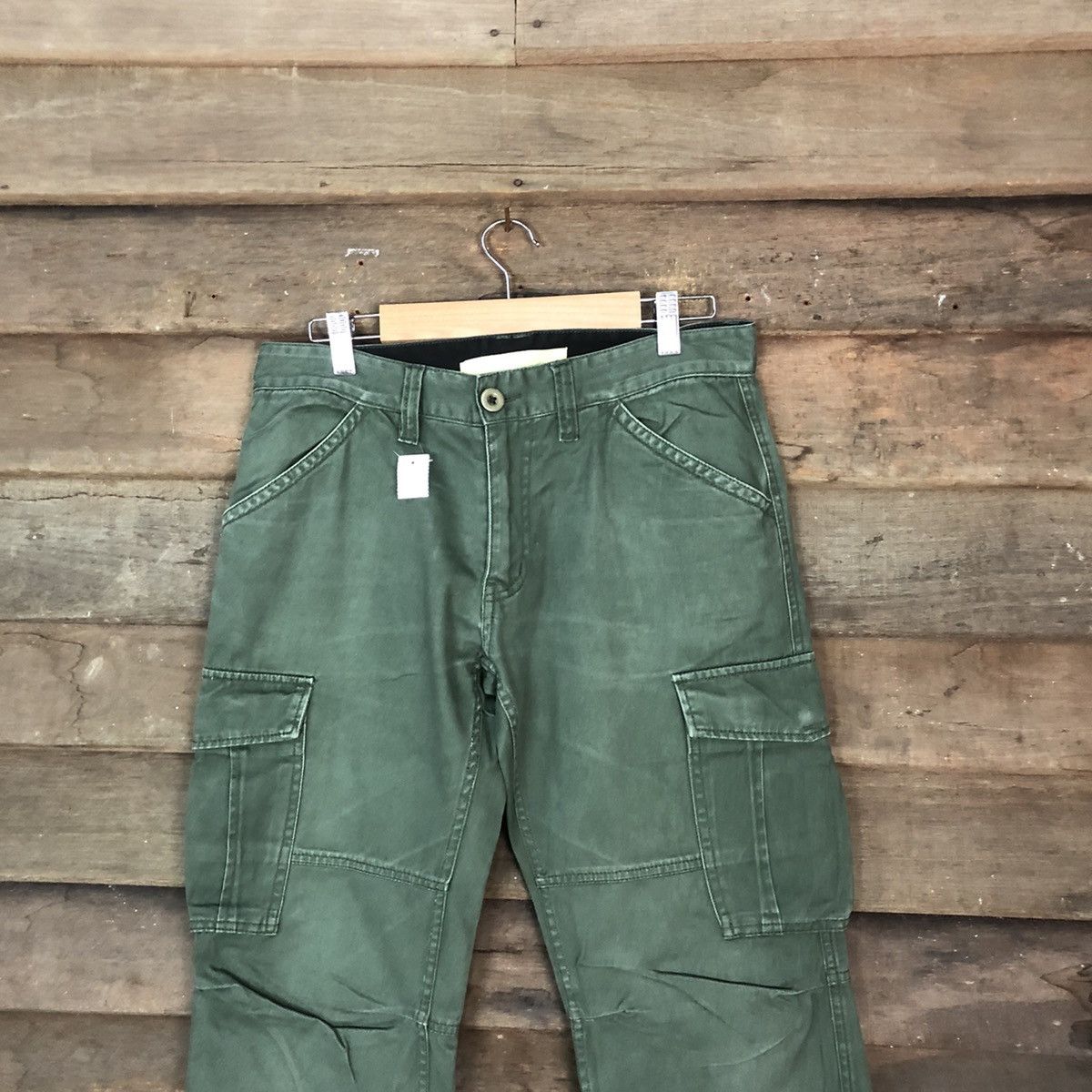 Japanese Brand DLL Bull Green utility Cargo Multipocket Pants #1582 Size US 30 / EU 46 - 2 Thumbnail