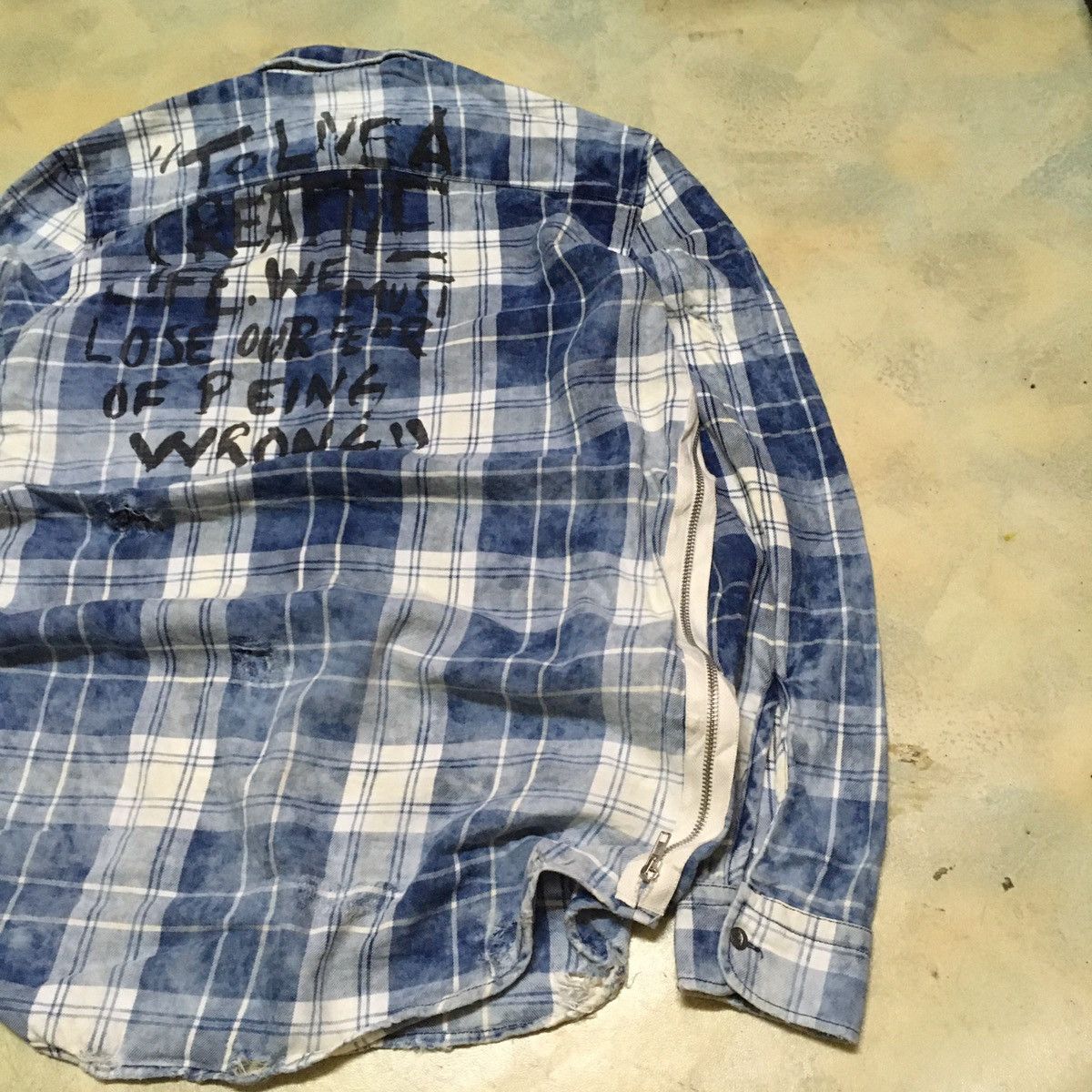 Zara Button Up Shirt Distress Seditionaries Style Size US M / EU 48-50 / 2 - 5 Thumbnail