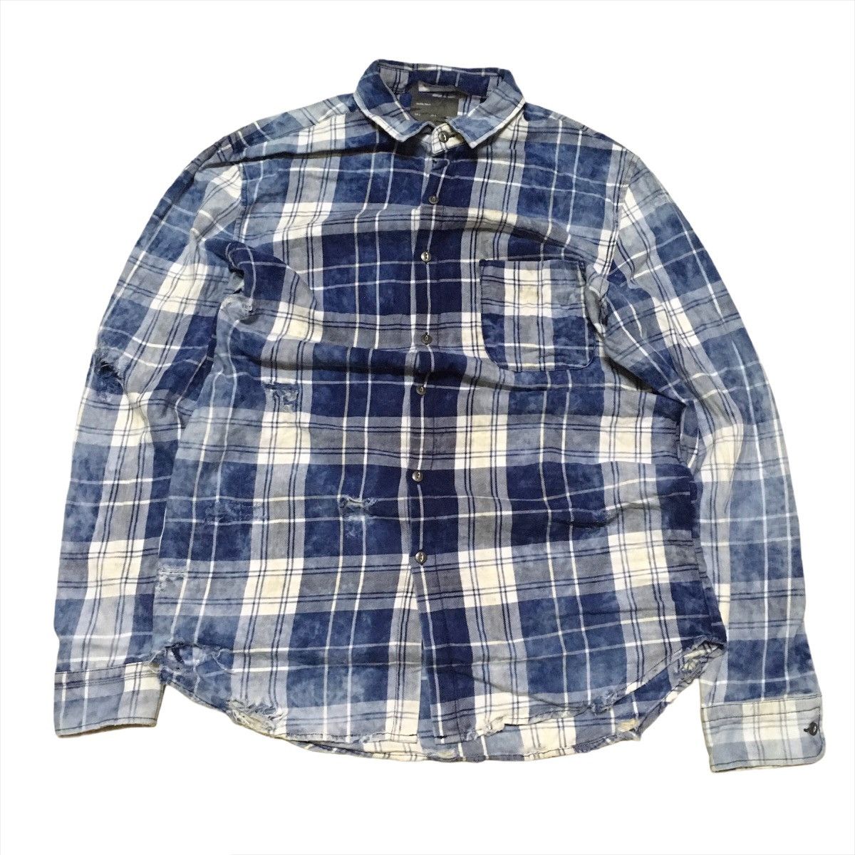 Zara Button Up Shirt Distress Seditionaries Style Size US M / EU 48-50 / 2 - 2 Thumbnail