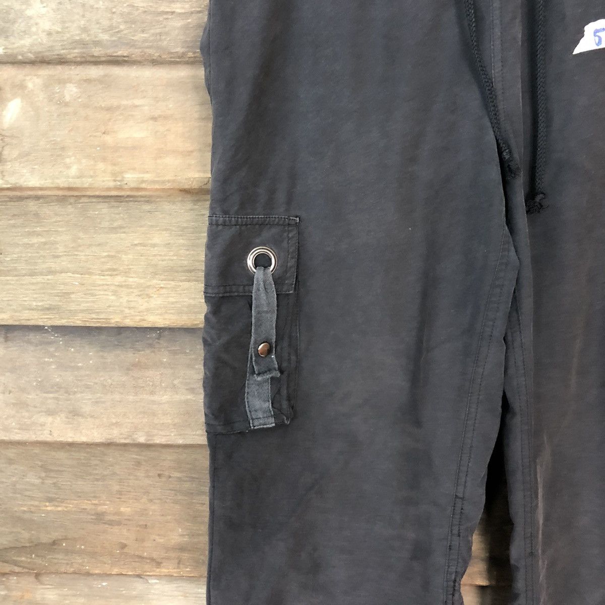 Japanese Brand × Vintage Japanese Brand Black hiking Cargo Pants #5683 Size US 27 - 4 Thumbnail