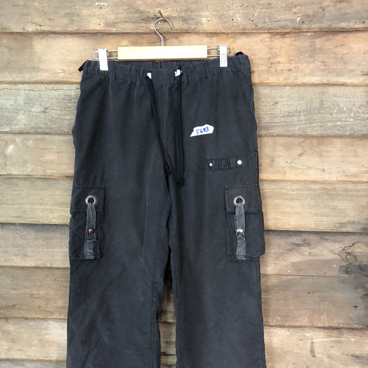Japanese Brand × Vintage Japanese Brand Black hiking Cargo Pants #5683 Size US 27 - 2 Thumbnail