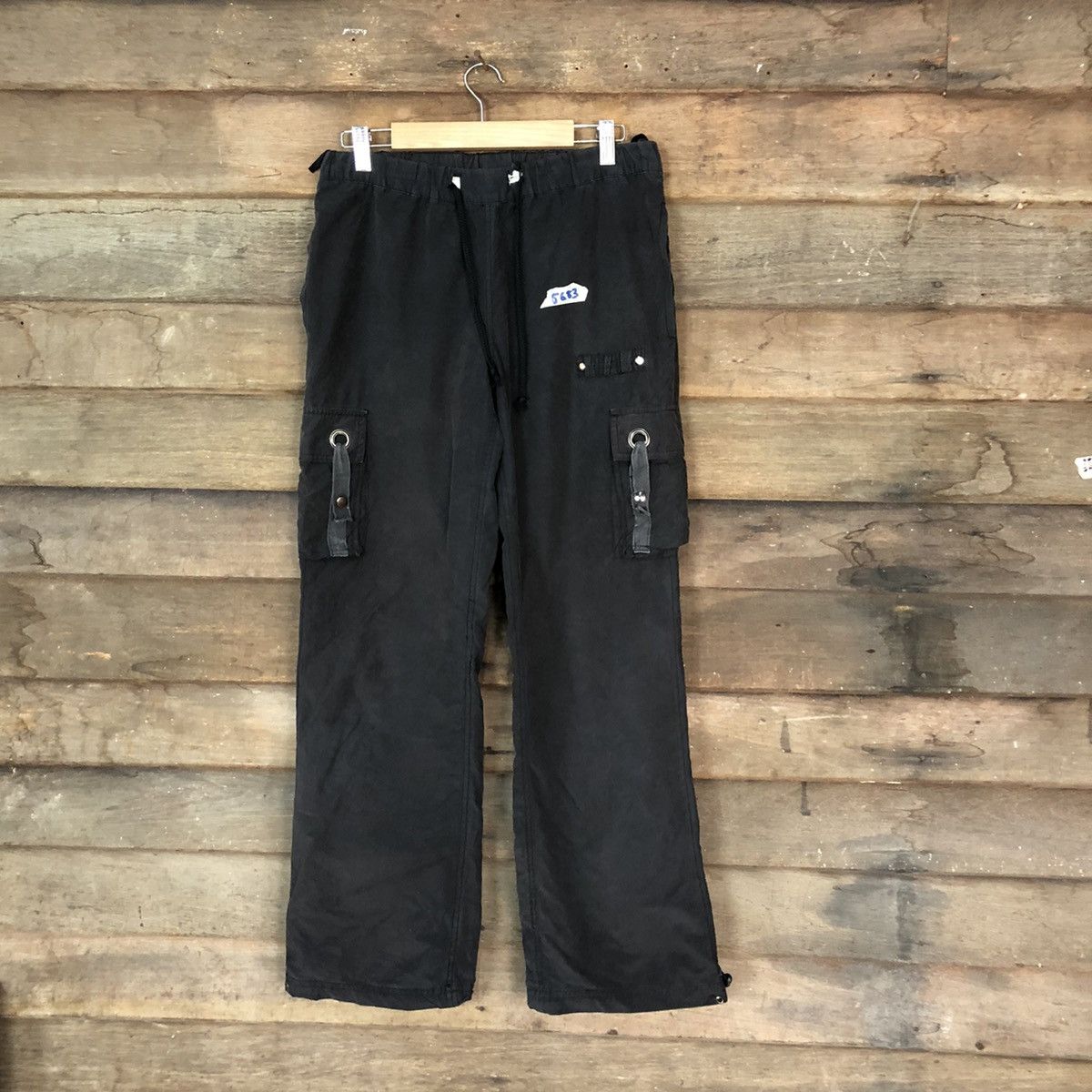 Japanese Brand × Vintage Japanese Brand Black hiking Cargo Pants #5683 Size US 27 - 1 Thumbnail