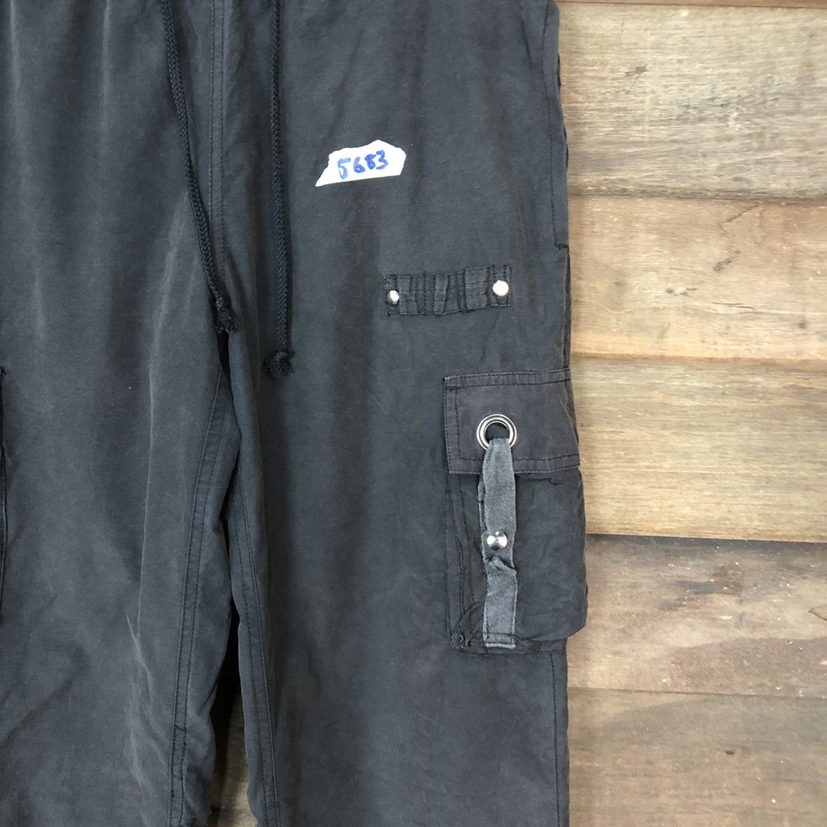 Japanese Brand × Vintage Japanese Brand Black hiking Cargo Pants #5683 Size US 27 - 5 Thumbnail