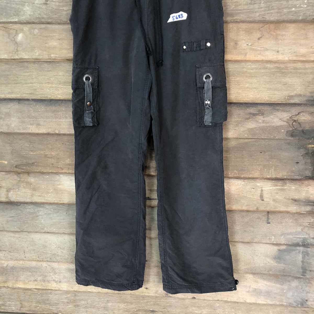 Japanese Brand × Vintage Japanese Brand Black hiking Cargo Pants #5683 Size US 27 - 3 Thumbnail