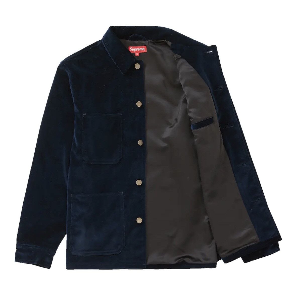 Supreme Supreme Velvet Chore Coat Size US XL / EU 56 / 4 - 3 Thumbnail