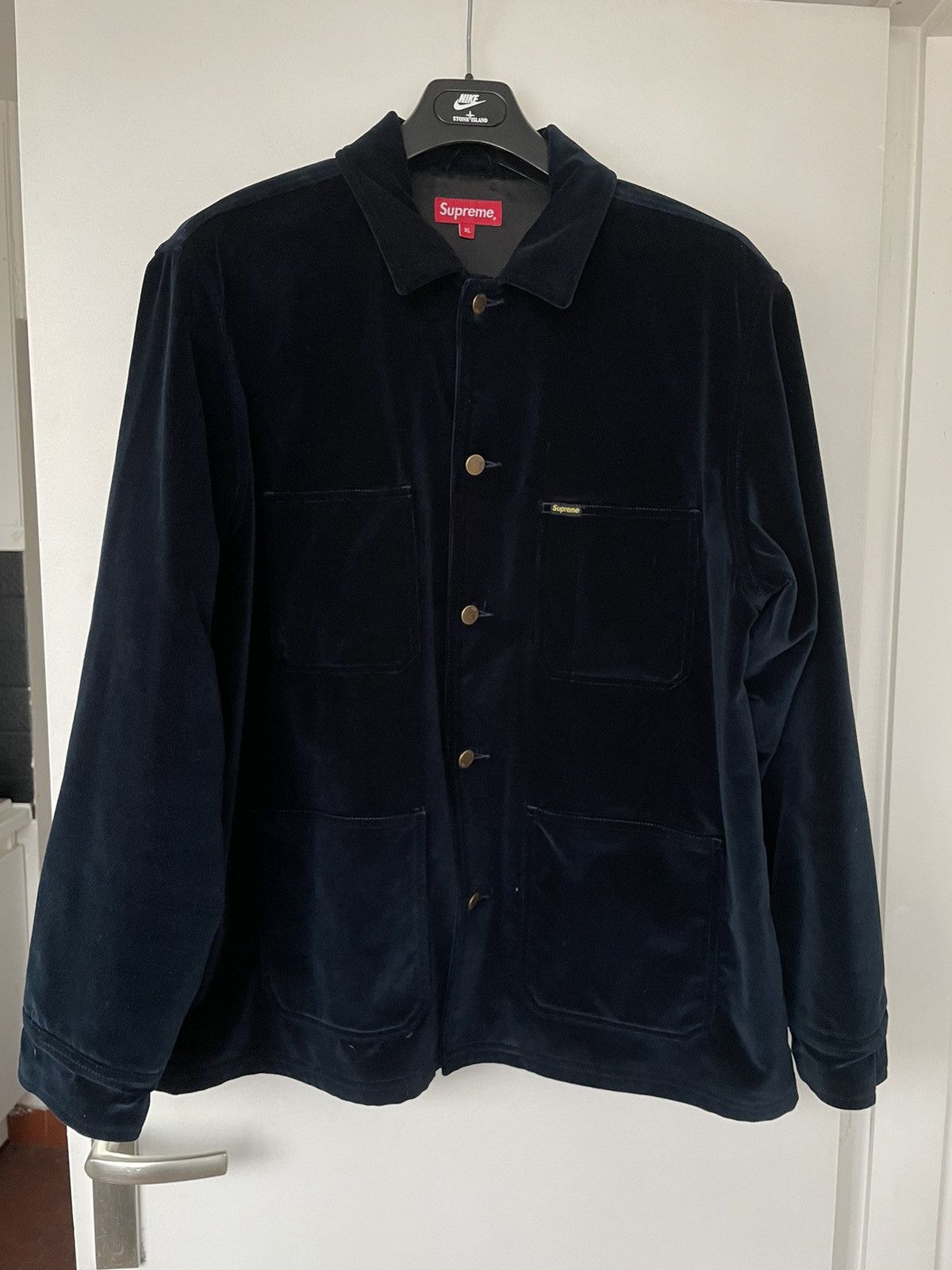 Supreme Supreme Velvet Chore Coat Size US XL / EU 56 / 4 - 5 Thumbnail