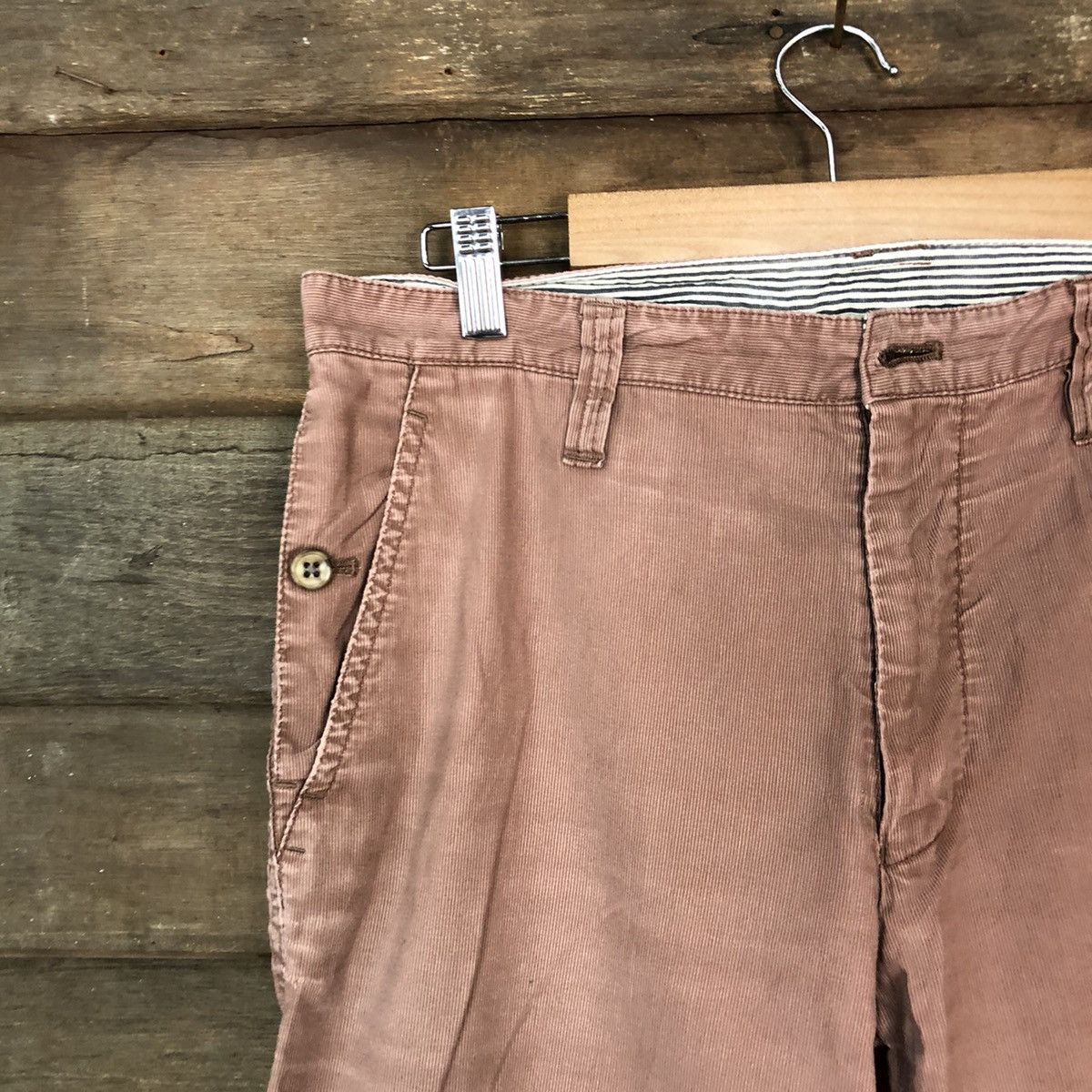 Faded Glory × Japanese Brand Full House Homme Pink faded corduroy Casual Pants #5691 Size US 32 / EU 48 - 4 Thumbnail