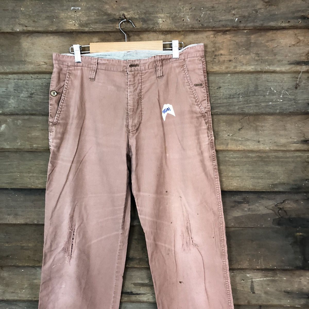 Faded Glory × Japanese Brand Full House Homme Pink faded corduroy Casual Pants #5691 Size US 32 / EU 48 - 2 Thumbnail