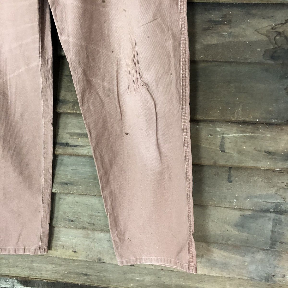 Faded Glory × Japanese Brand Full House Homme Pink faded corduroy Casual Pants #5691 Size US 32 / EU 48 - 7 Thumbnail