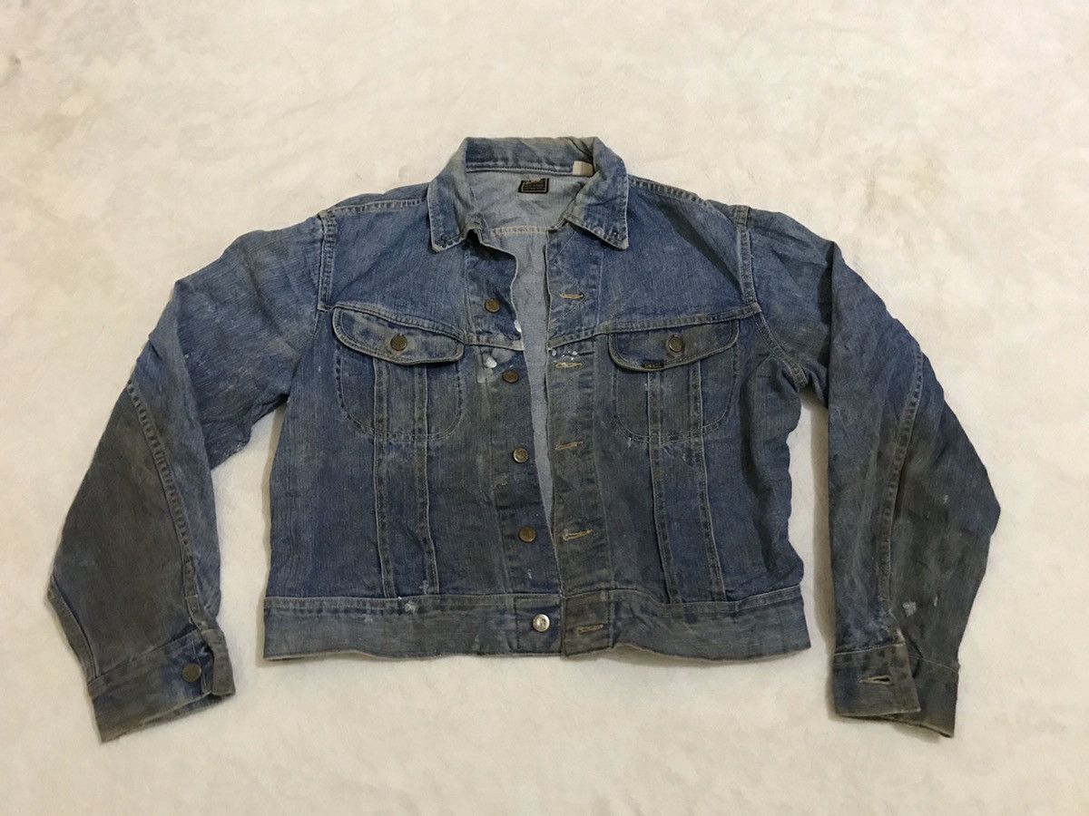 Lee 🔥Rare🔥Vtg lee trucker blue denim jacket Size US M / EU 48-50 / 2 - 3 Thumbnail