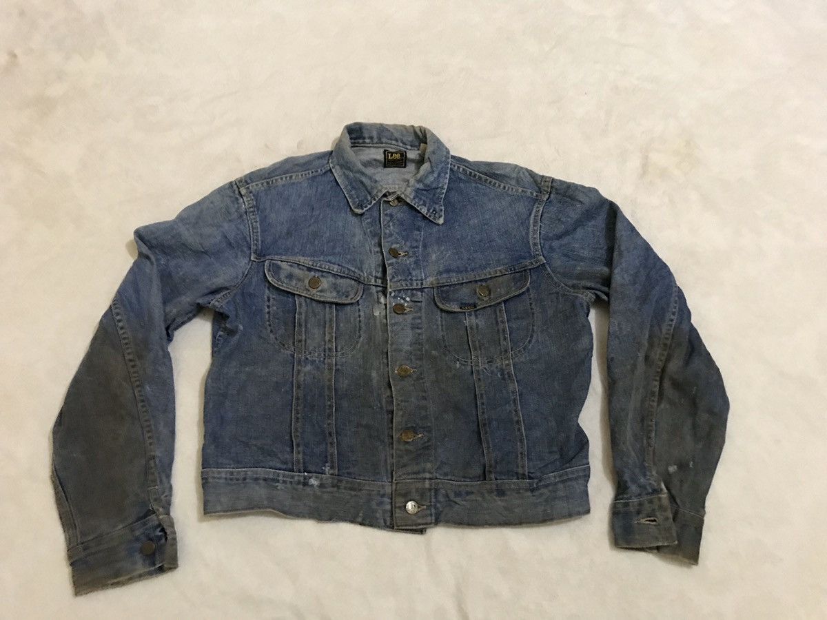 Lee 🔥Rare🔥Vtg lee trucker blue denim jacket Size US M / EU 48-50 / 2 - 1 Thumbnail
