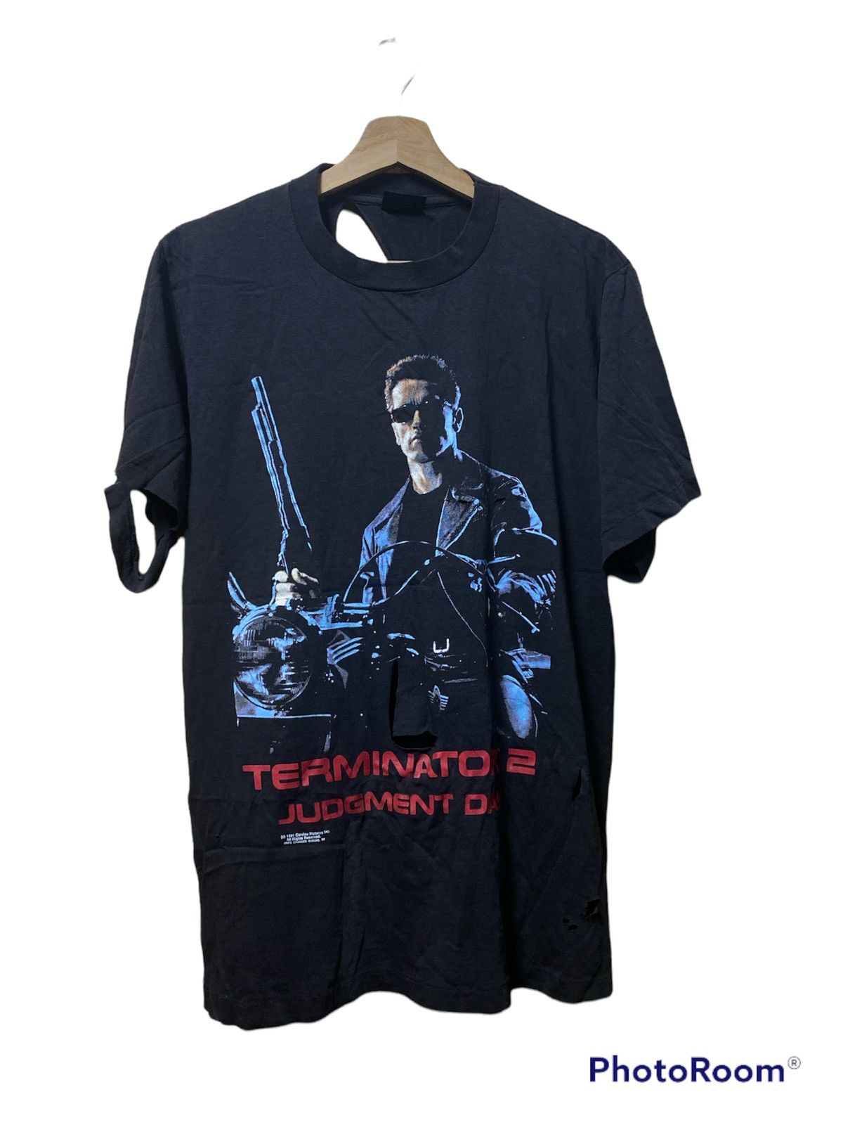 Vintage Grail🔥Arnold Schwarzenegger Terminator 2 Judment Day 1991 Size US L / EU 52-54 / 3 - 1 Thumbnail
