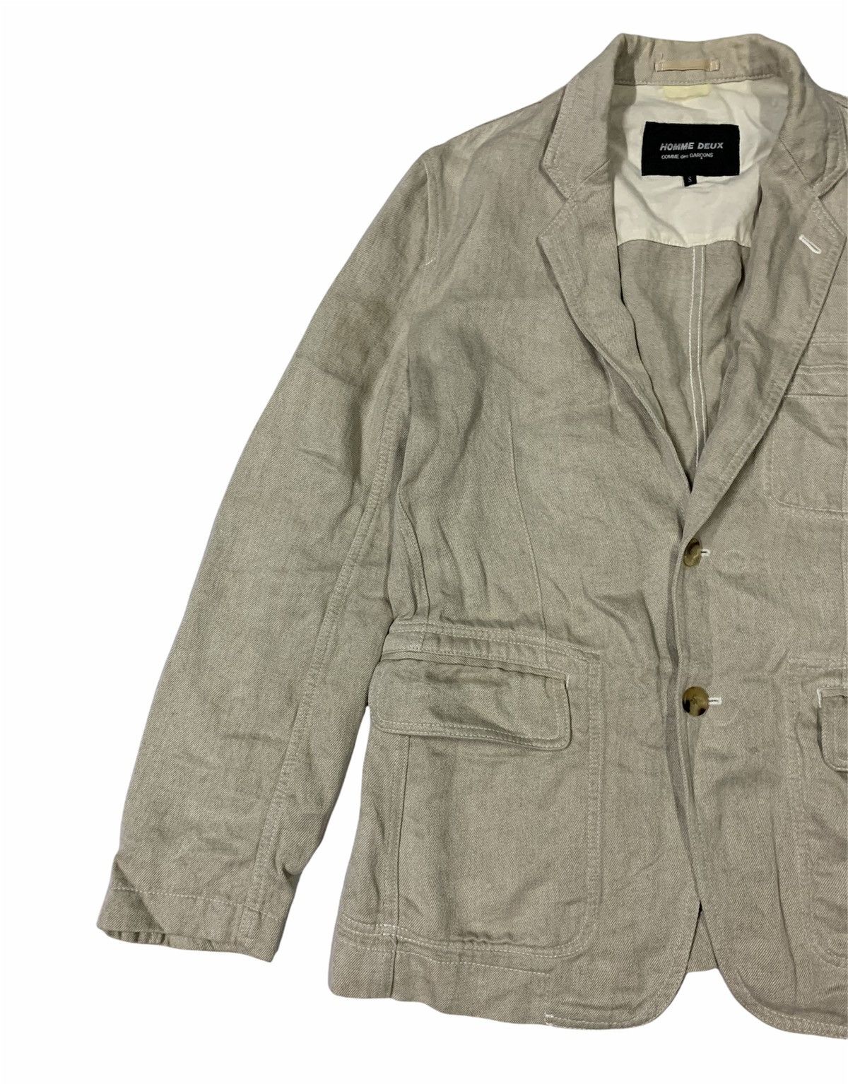 Comme des Garcons 🔥CdG HOMME DEUX LINEN CASUAL JACKETS Size US S / EU 44-46 / 1 - 2 Thumbnail