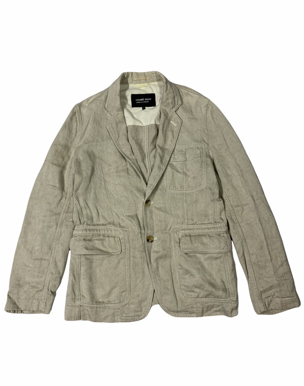 Comme des Garcons 🔥CdG HOMME DEUX LINEN CASUAL JACKETS Size US S / EU 44-46 / 1 - 1 Thumbnail
