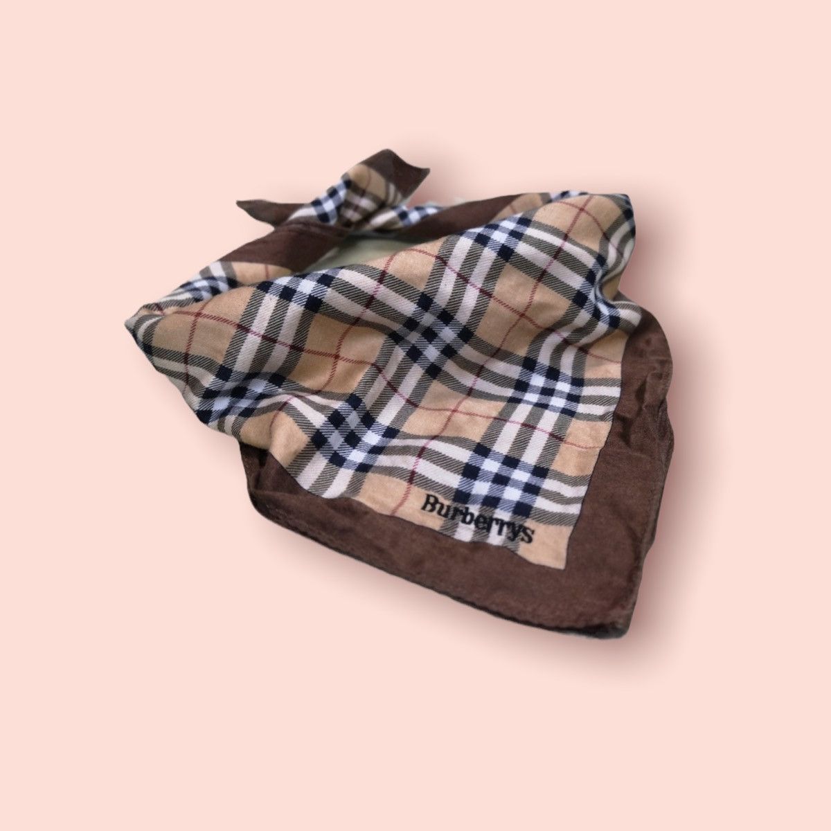 image of Iconic Burberrys Nova Check Handkerchief in Checkered, Men's