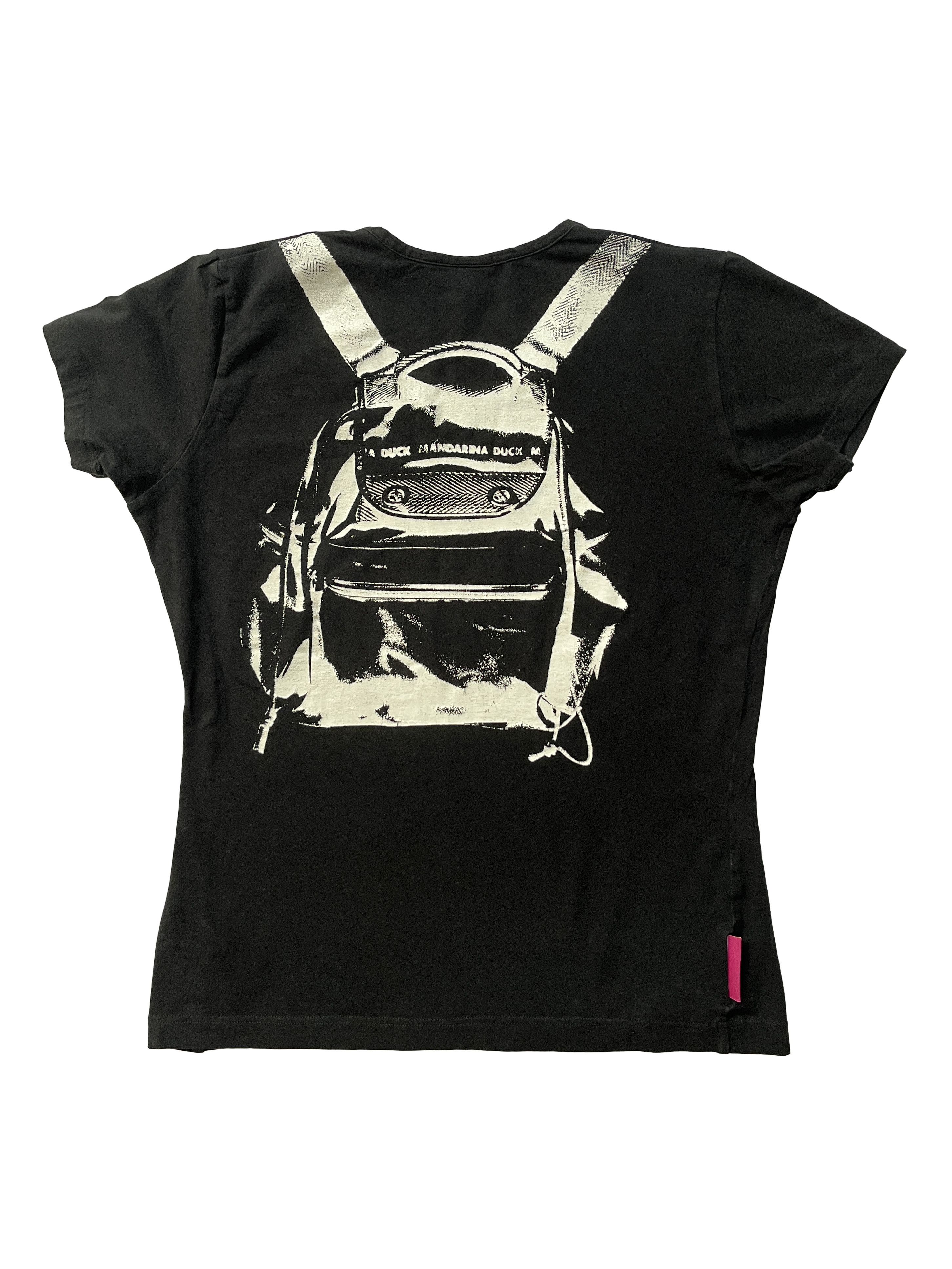image of 2000S' Mandarina Duck Exowear Black Tshirt, Women's (Size Large)