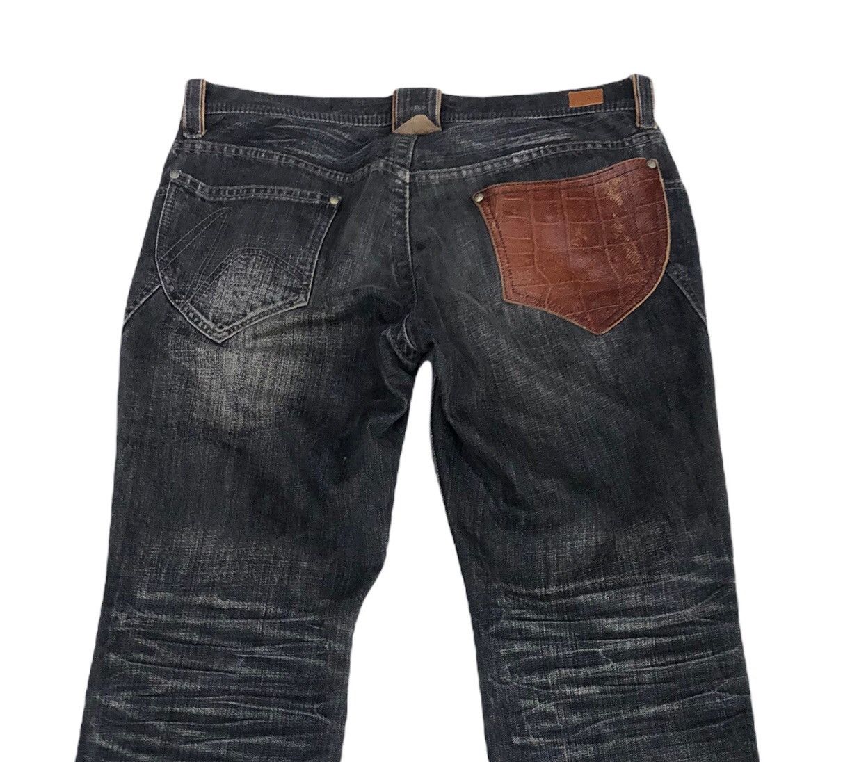 Japanese Brand 🔥Japanese Nicole For Men Distressed Flare Jeans🔥 Size US 34 / EU 50 - 6 Thumbnail