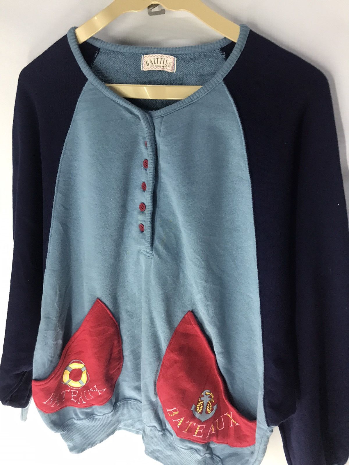 Japanese Brand Sweatshirt beggie half button by gattiss casual wear Size US M / EU 48-50 / 2 - 6 Thumbnail