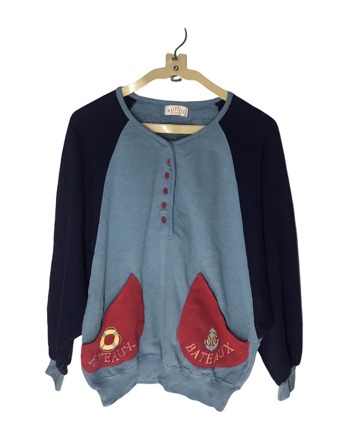 Japanese Brand Sweatshirt beggie half button by gattiss casual wear Size US M / EU 48-50 / 2 - 1 Thumbnail
