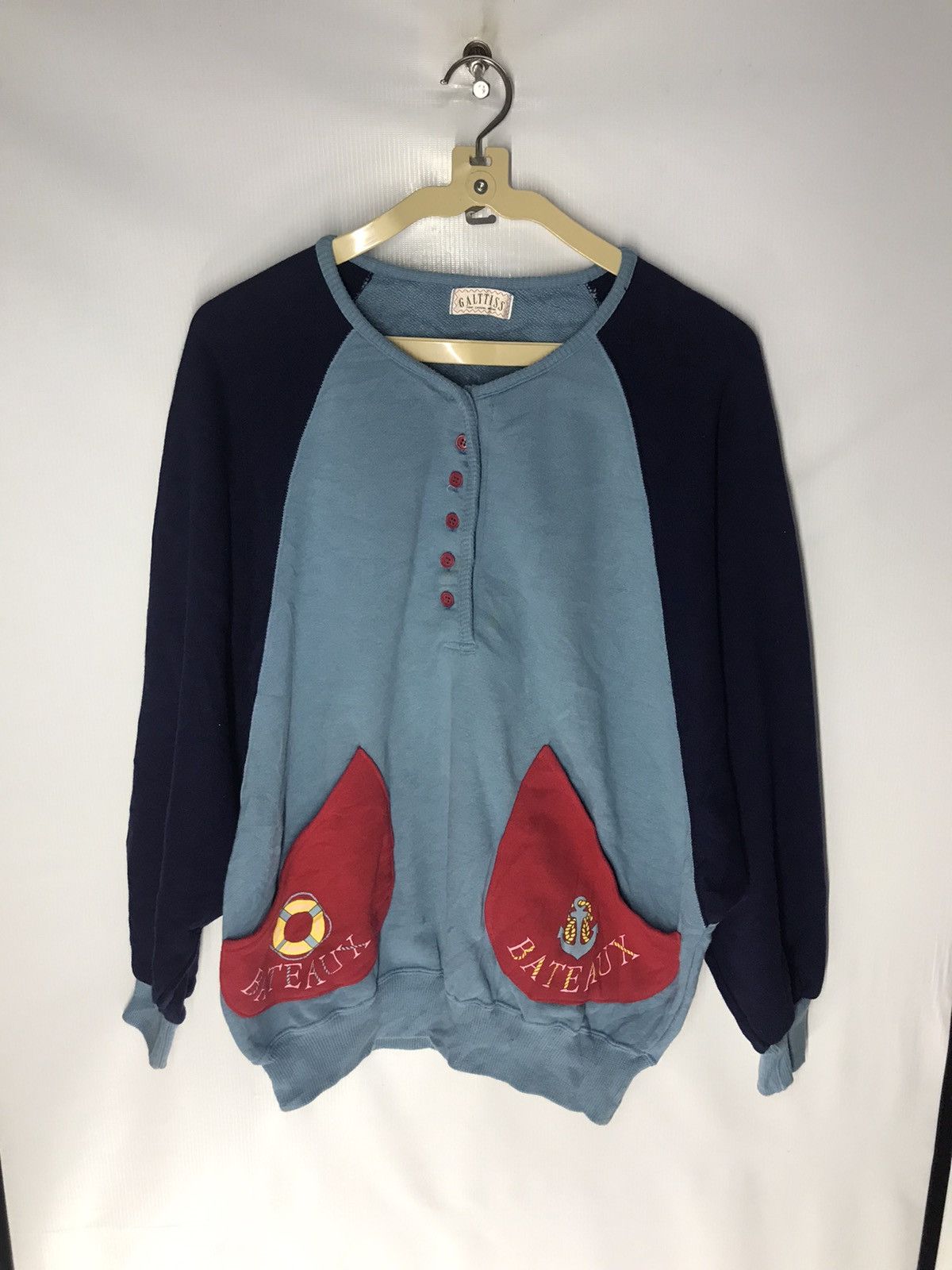 Japanese Brand Sweatshirt beggie half button by gattiss casual wear Size US M / EU 48-50 / 2 - 7 Thumbnail