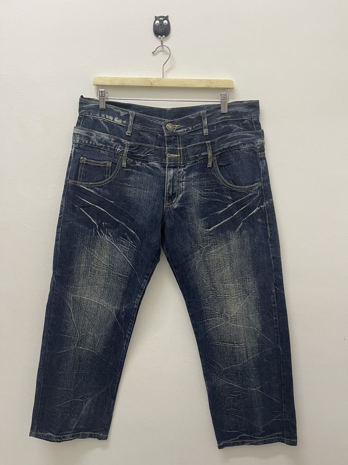 Japanese Brand Rare Vintage BACK & FORTH Double Waist Angel Wings Daicock Size US 35 - 3 Thumbnail