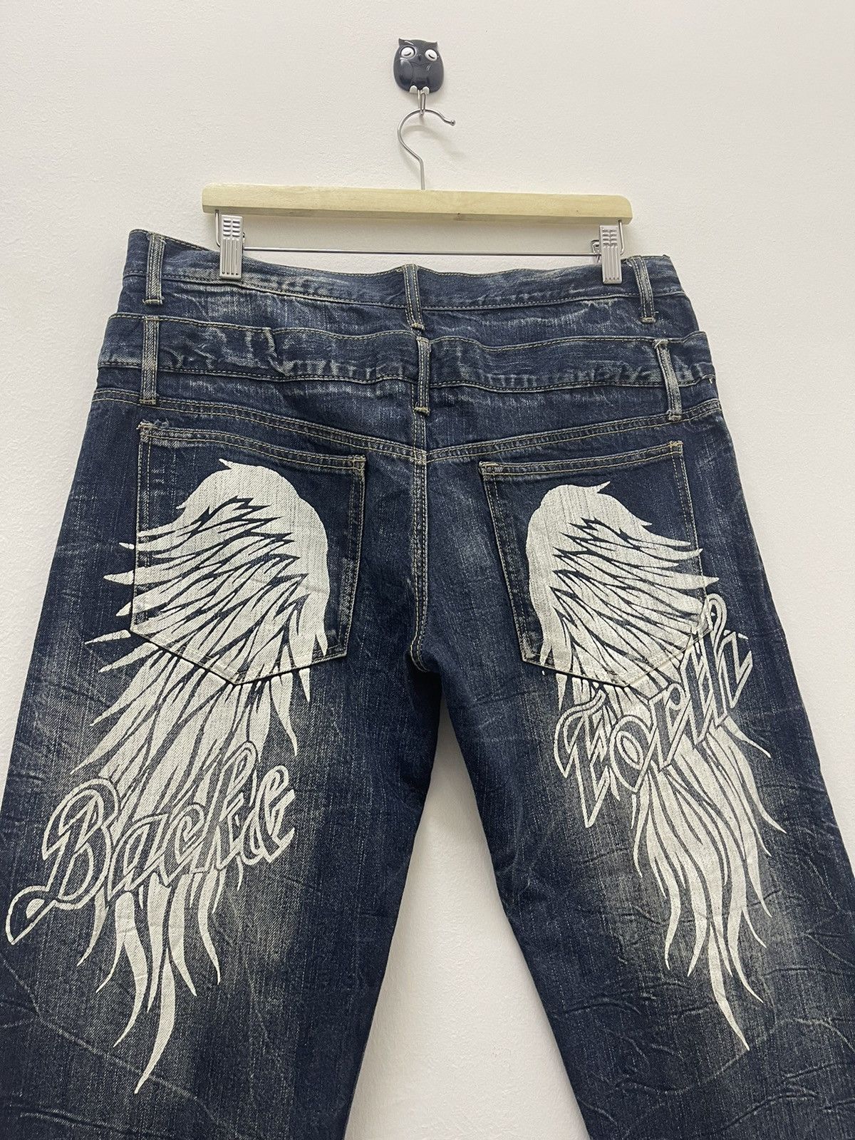 Japanese Brand Rare Vintage BACK & FORTH Double Waist Angel Wings Daicock Size US 35 - 2 Thumbnail