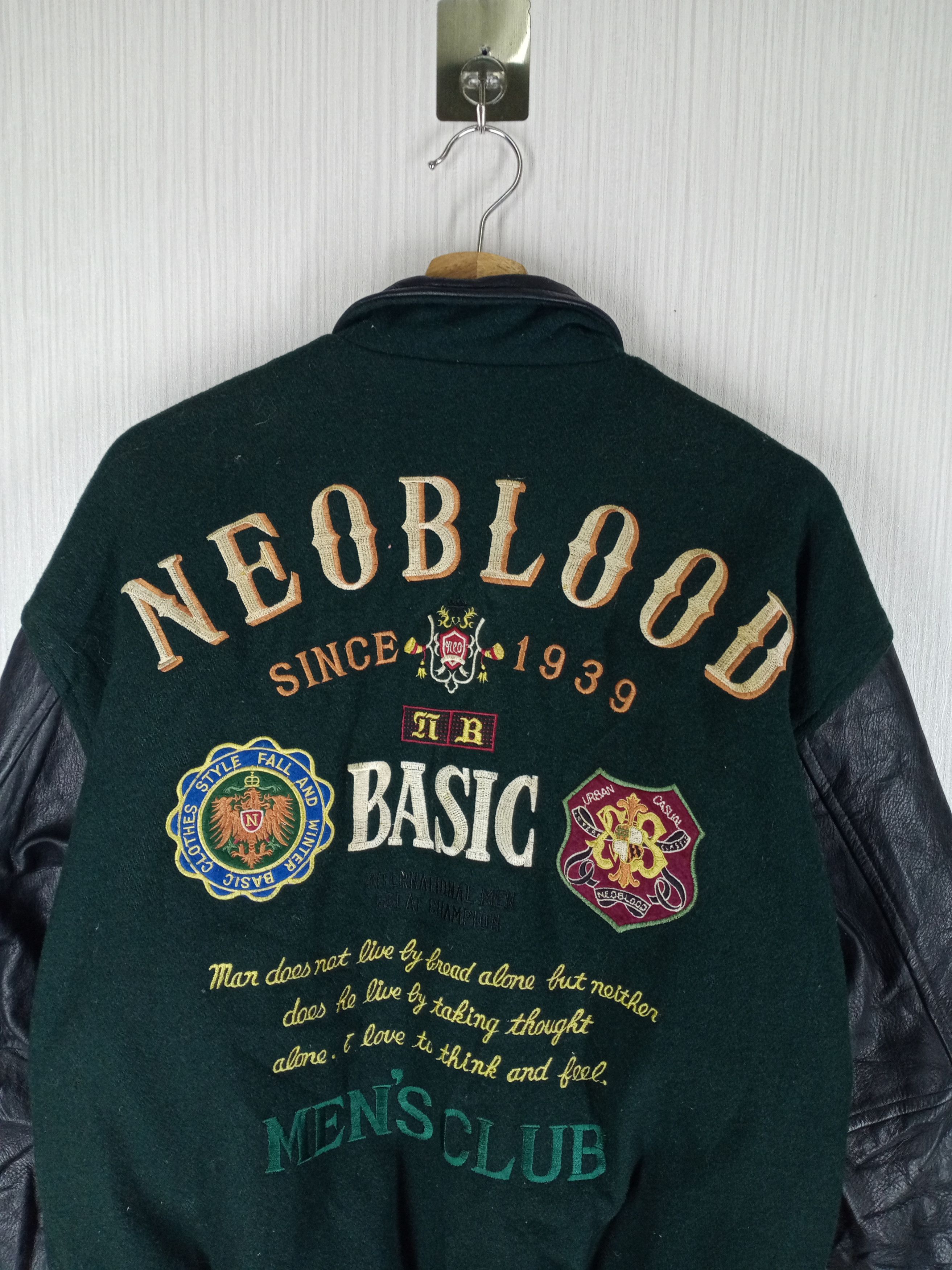 Japanese Brand Vintage Neo Blood Tokyo Letterman Varsity Leather Sleeve Size US L / EU 52-54 / 3 - 4 Thumbnail