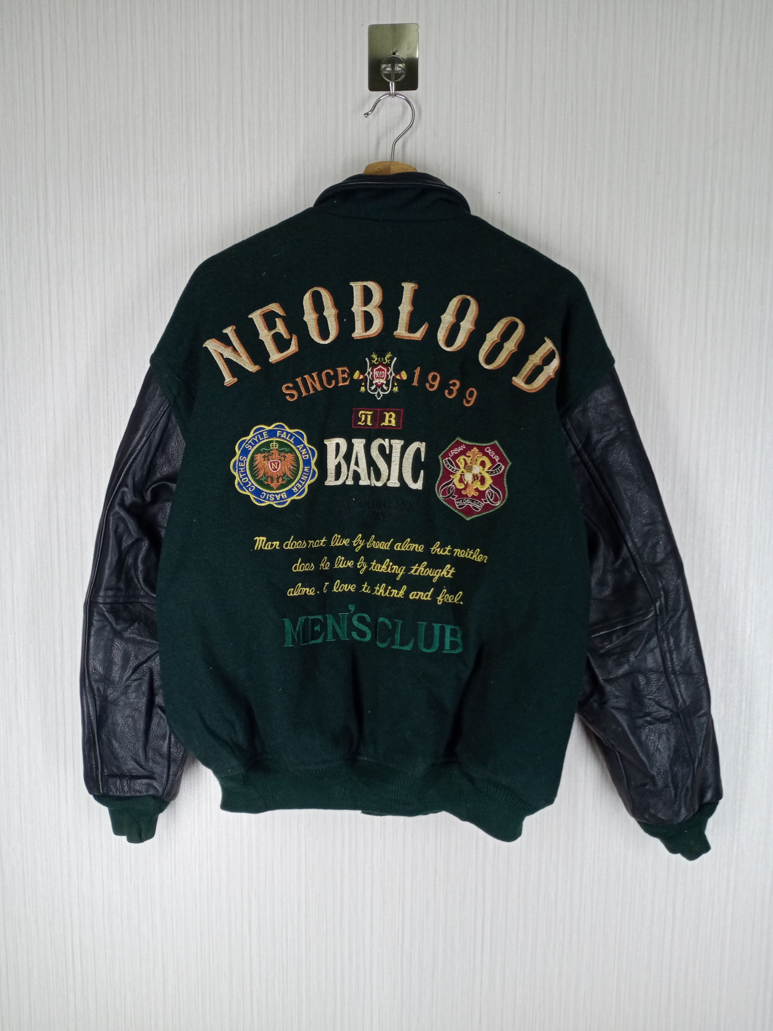 Japanese Brand Vintage Neo Blood Tokyo Letterman Varsity Leather Sleeve Size US L / EU 52-54 / 3 - 2 Thumbnail