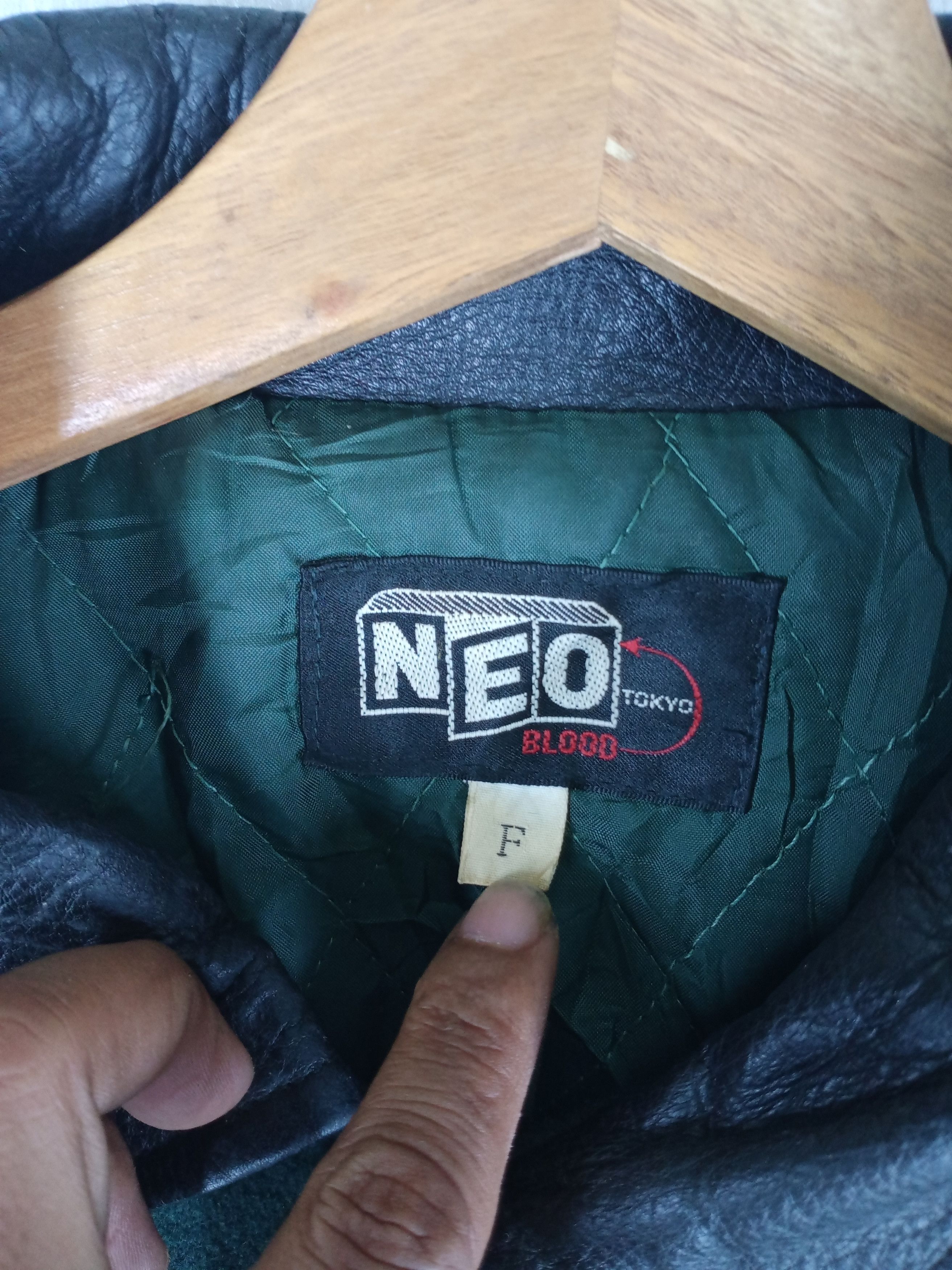 Japanese Brand Vintage Neo Blood Tokyo Letterman Varsity Leather Sleeve Size US L / EU 52-54 / 3 - 6 Thumbnail