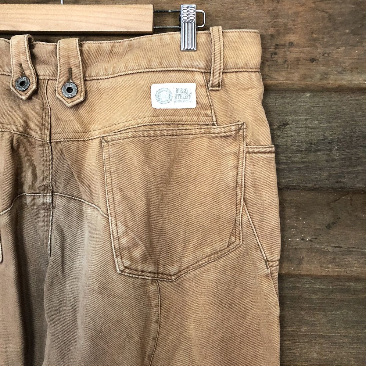 Russell Athletic × Vintage Rusell Athetic Brown faded Casual Pants #5696 Size US 33 - 15 Thumbnail