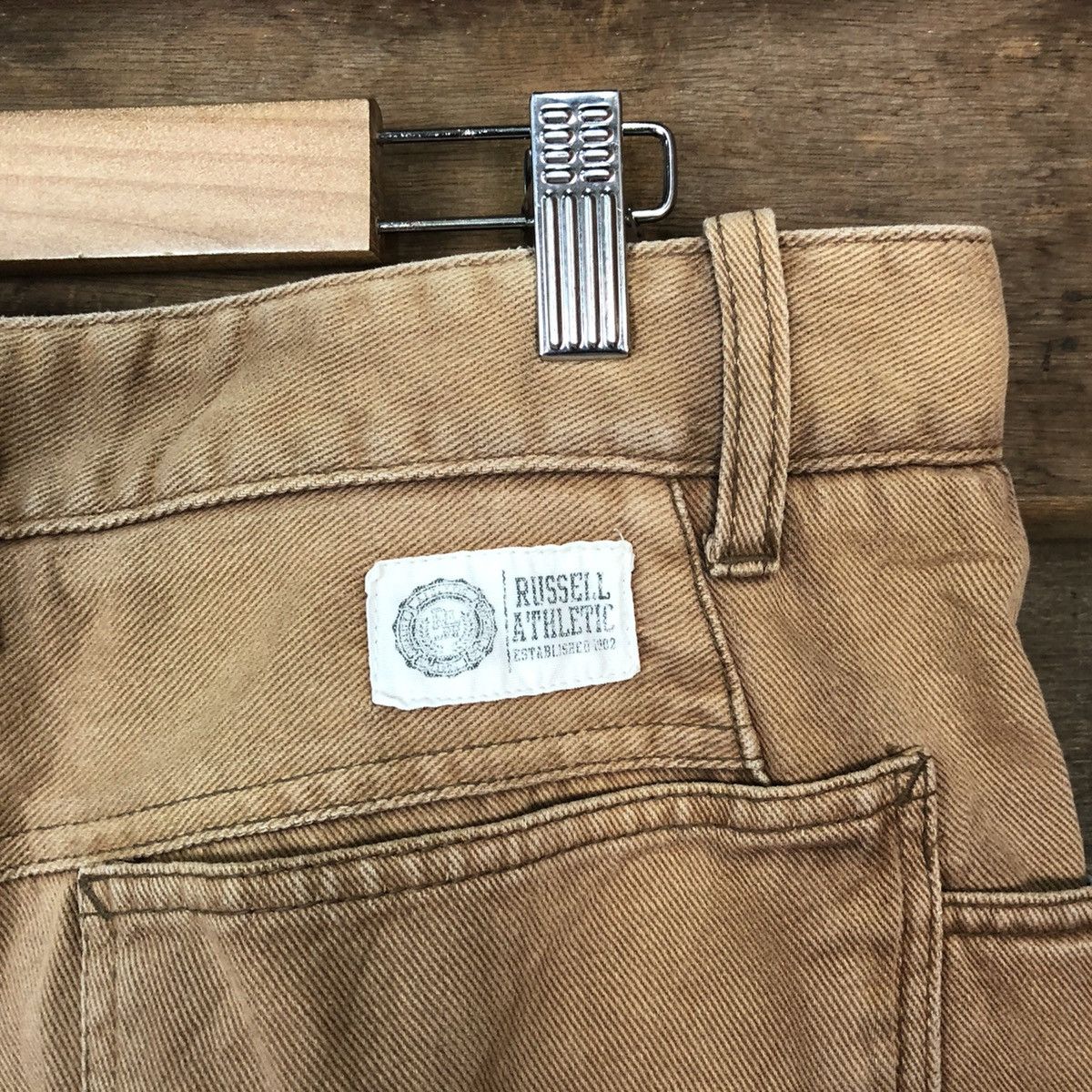 Russell Athletic × Vintage Rusell Athetic Brown faded Casual Pants #5696 Size US 33 - 16 Thumbnail