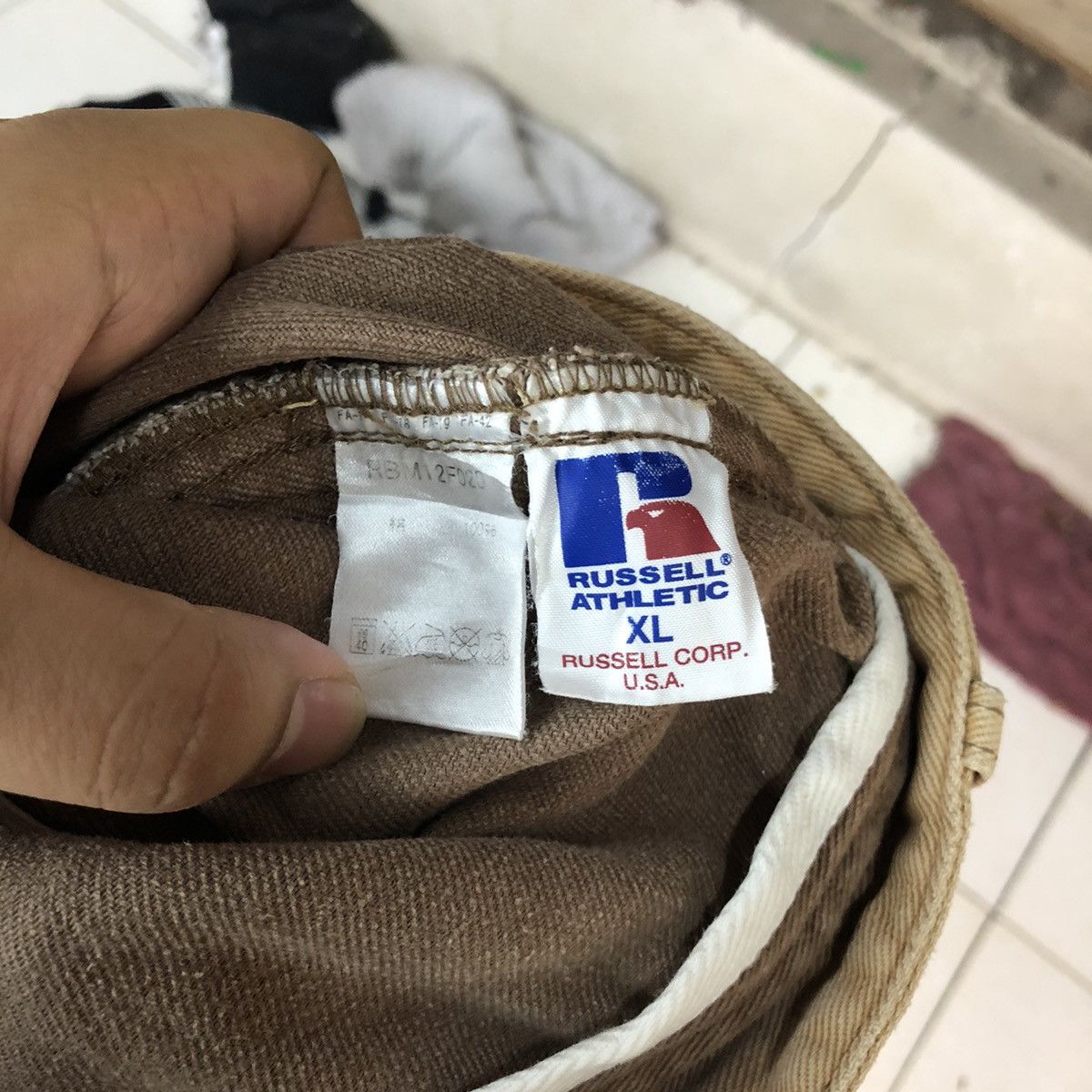 Russell Athletic × Vintage Rusell Athetic Brown faded Casual Pants #5696 Size US 33 - 17 Thumbnail