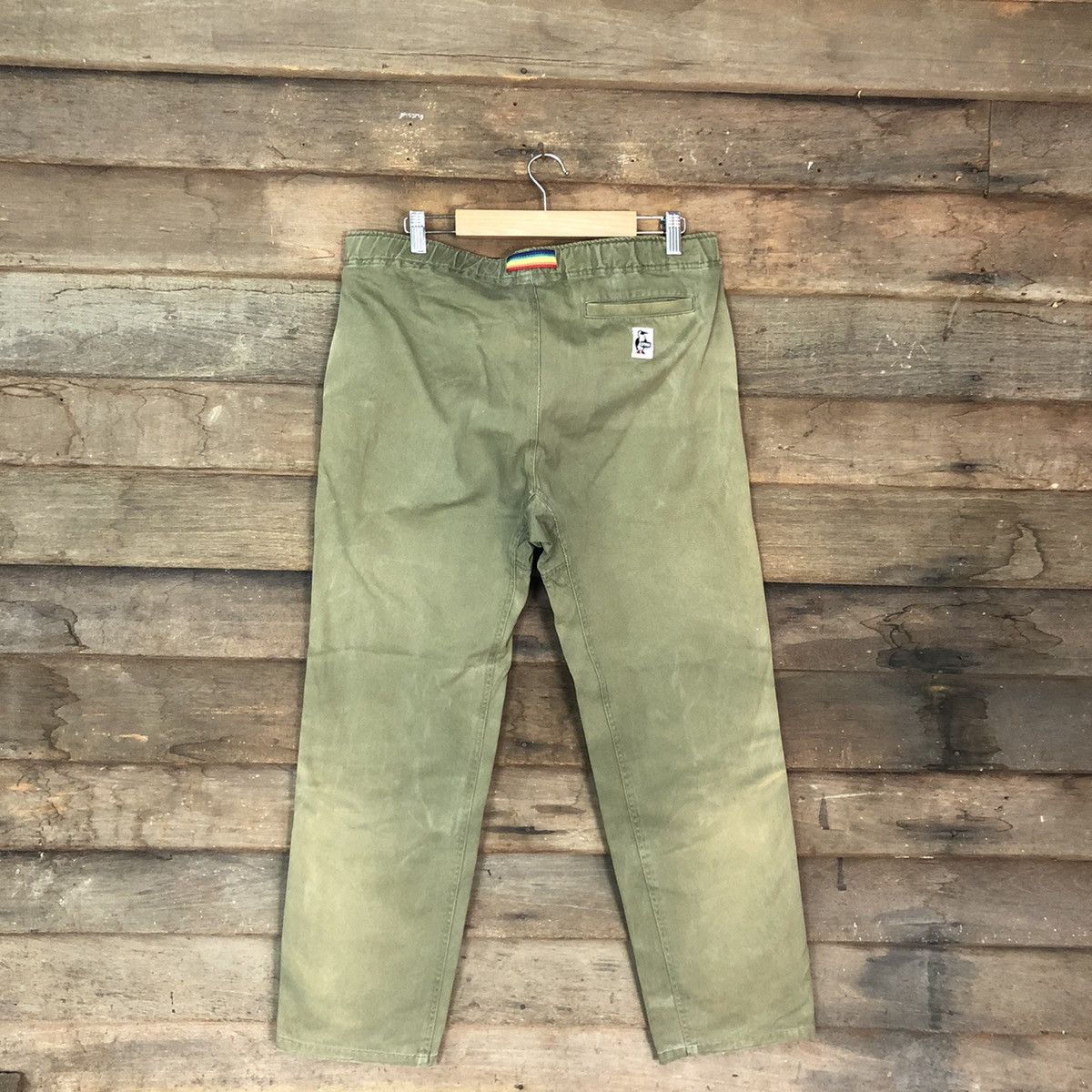 Chums Chums Green faded Straight Pants #c1154 Size US 31 - 8 Thumbnail