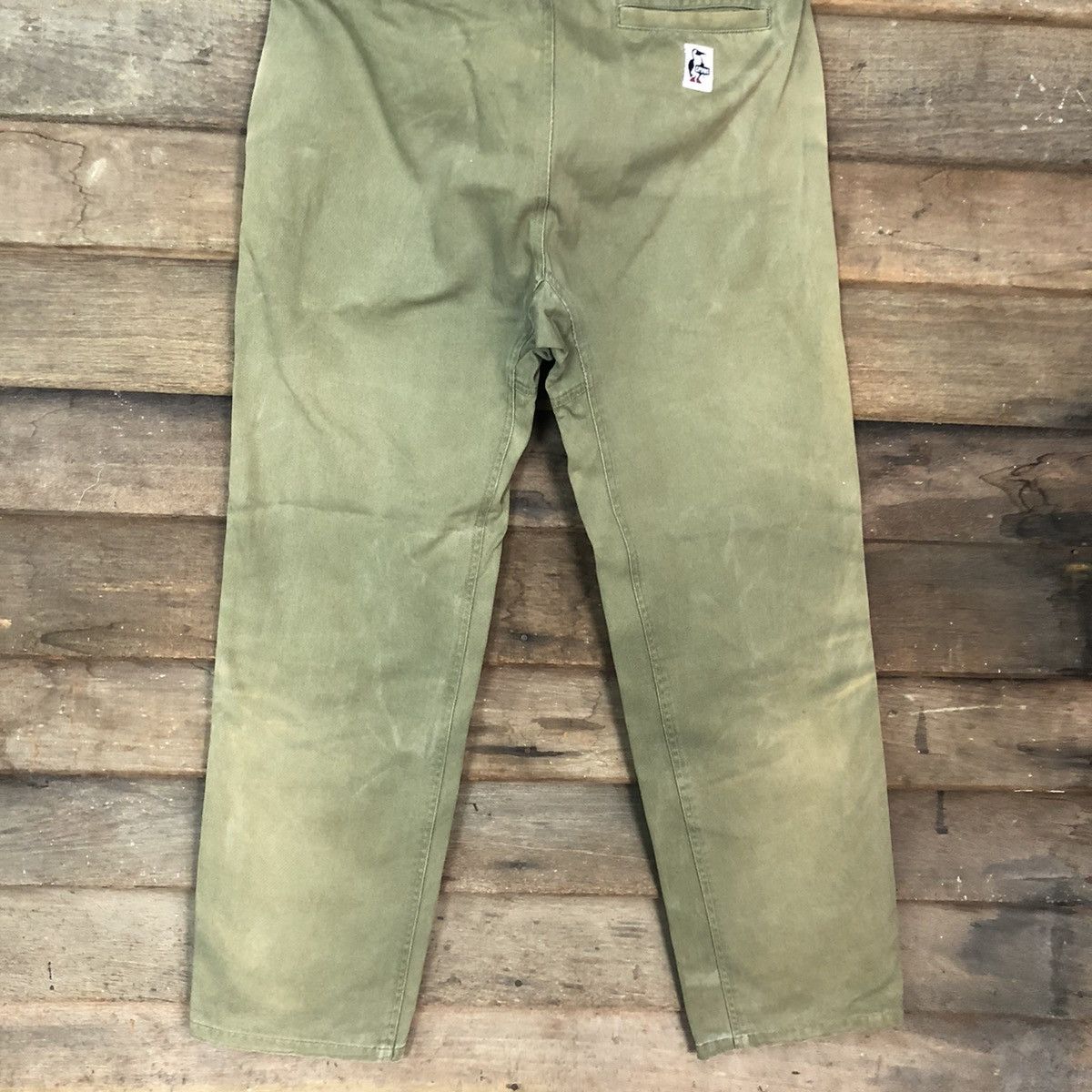 Chums Chums Green faded Straight Pants #c1154 Size US 31 - 10 Thumbnail