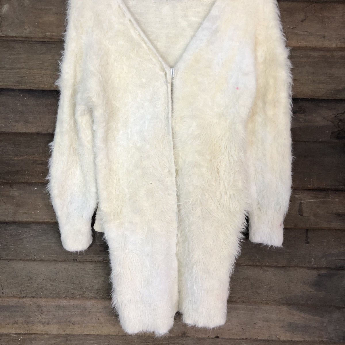 Faded Glory DLL Aunt Maries faded Mohair Shag Shaggy Cardigan #c1169 Size M / US 6-8 / IT 42-44 - 8 Thumbnail