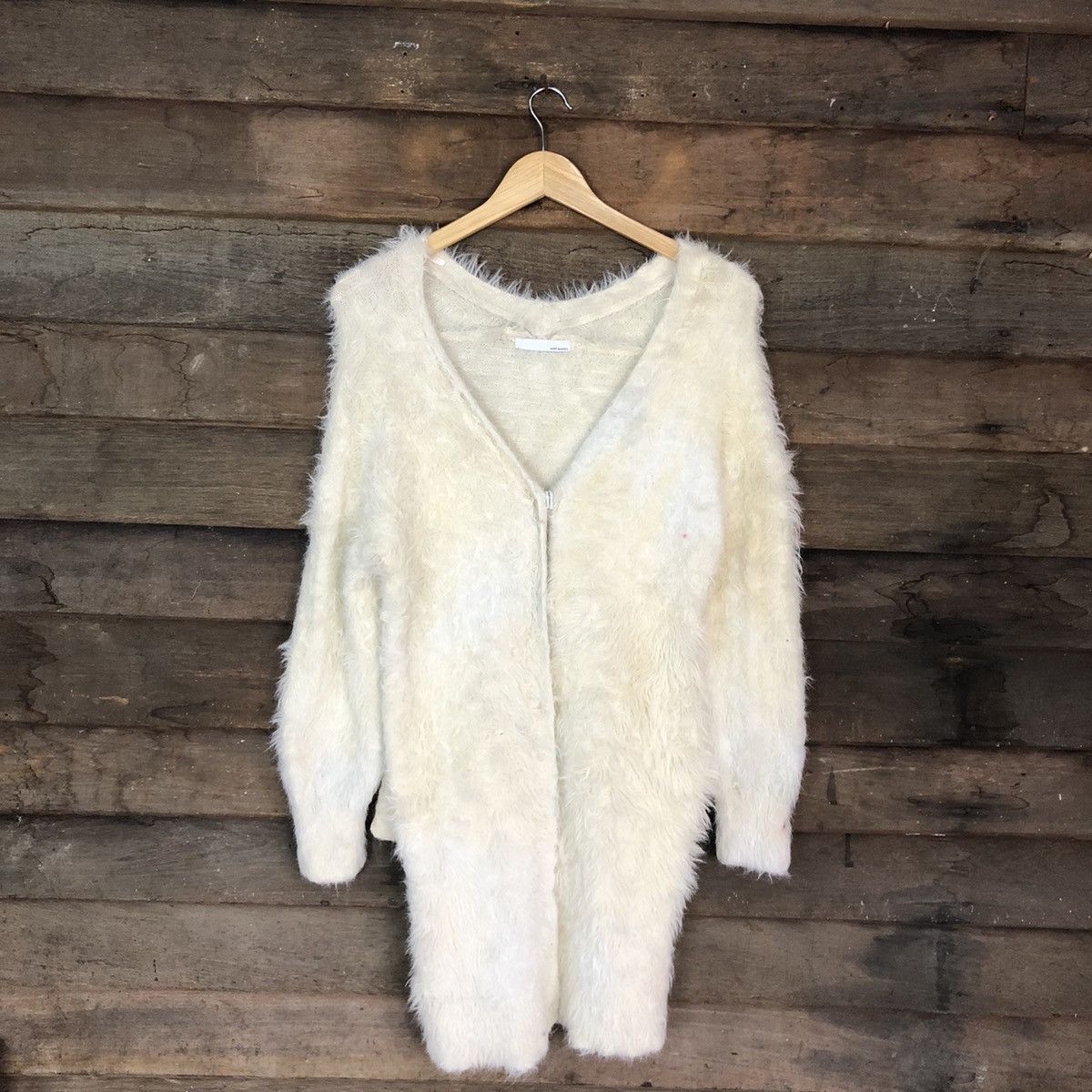 Faded Glory DLL Aunt Maries faded Mohair Shag Shaggy Cardigan #c1169 Size M / US 6-8 / IT 42-44 - 3 Thumbnail