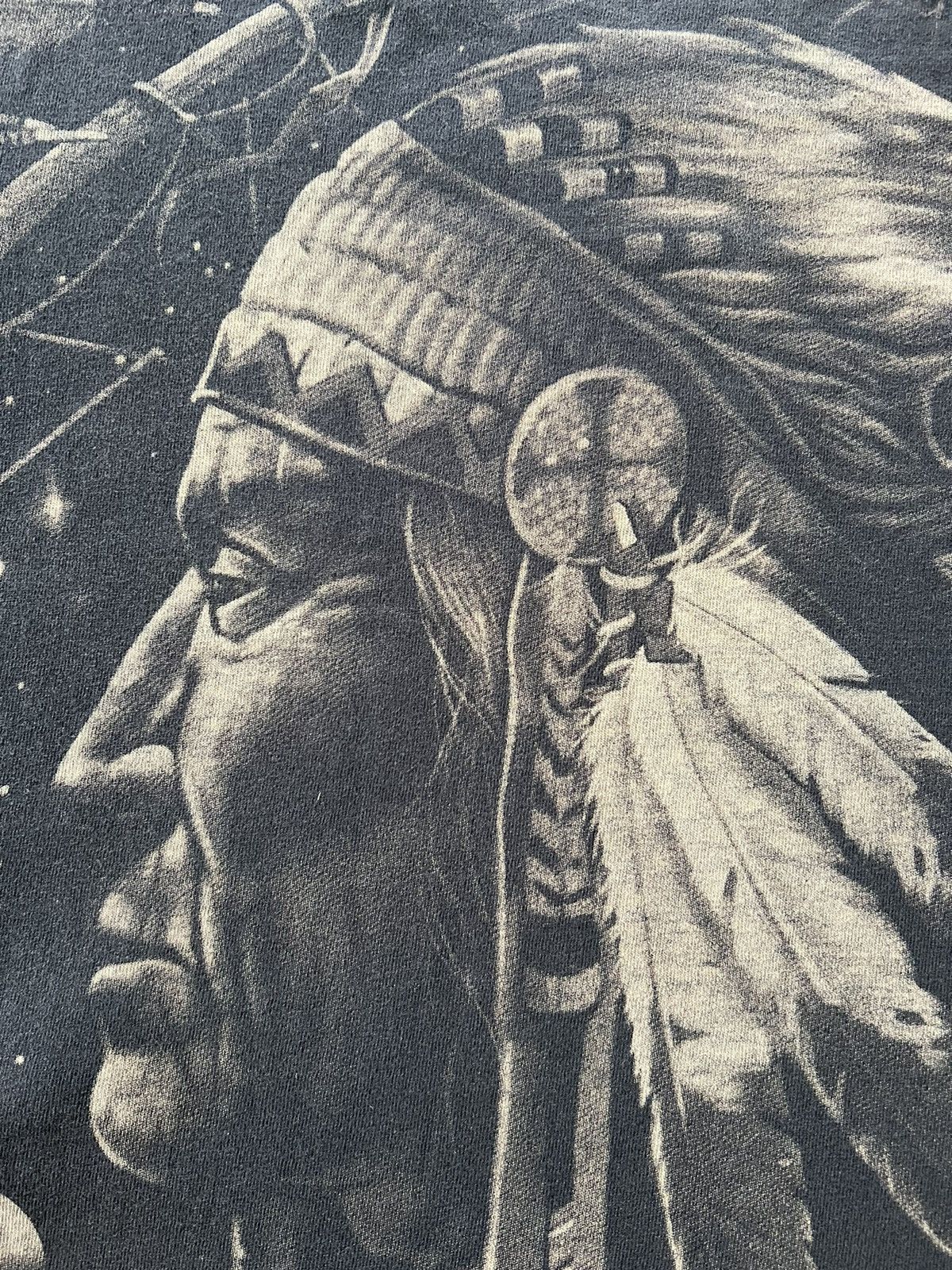 Band Tees Vintage 1996 Liquid Blue Indian Chief Wolf Over Print Tee Size US XL / EU 56 / 4 - 15 Thumbnail