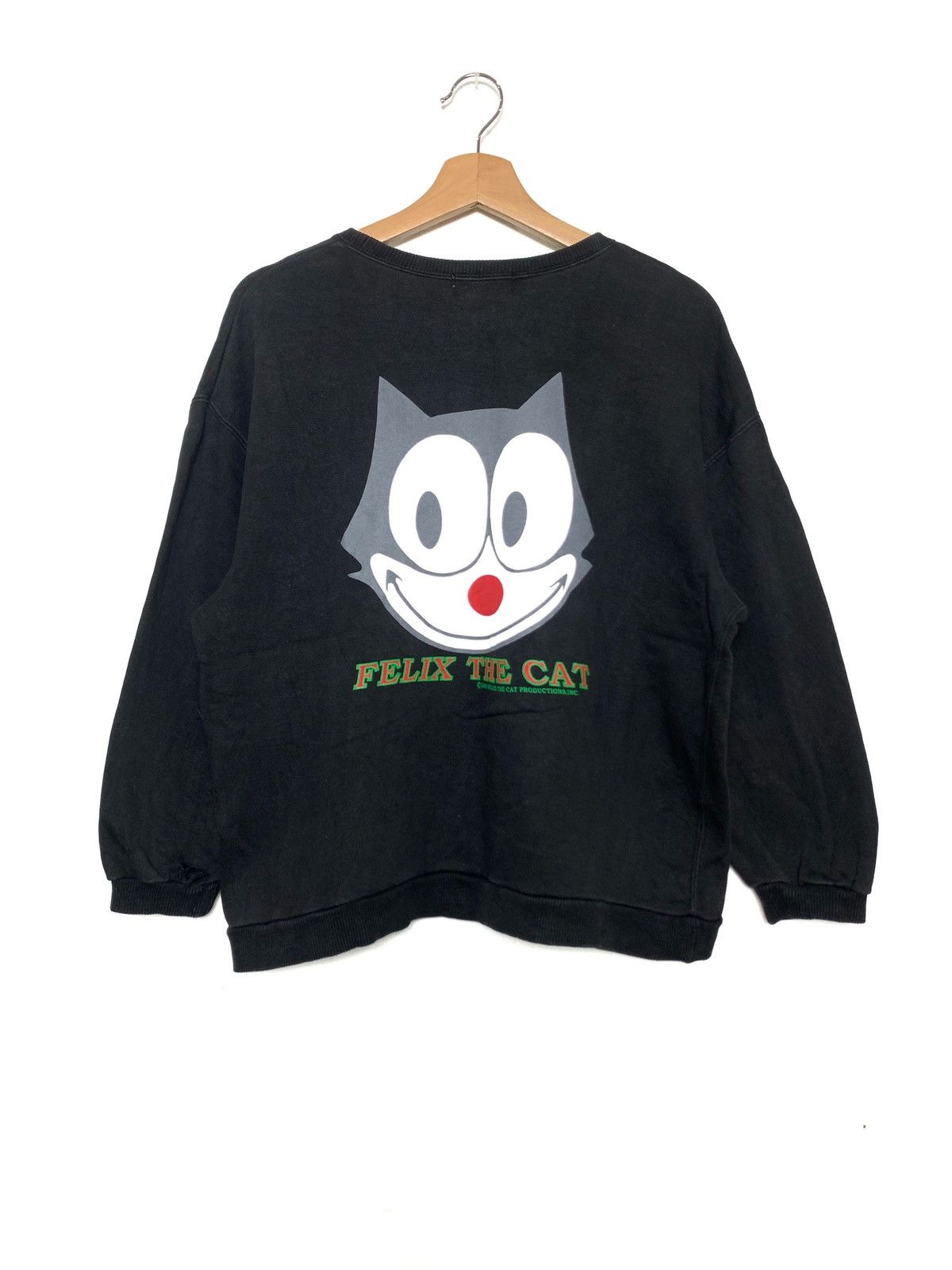 Cartoon Network Vintage 1995 Sunfaded Felix The Cat Crewneck Sweatshirt Size L / US 10 / IT 46 - 1 Thumbnail