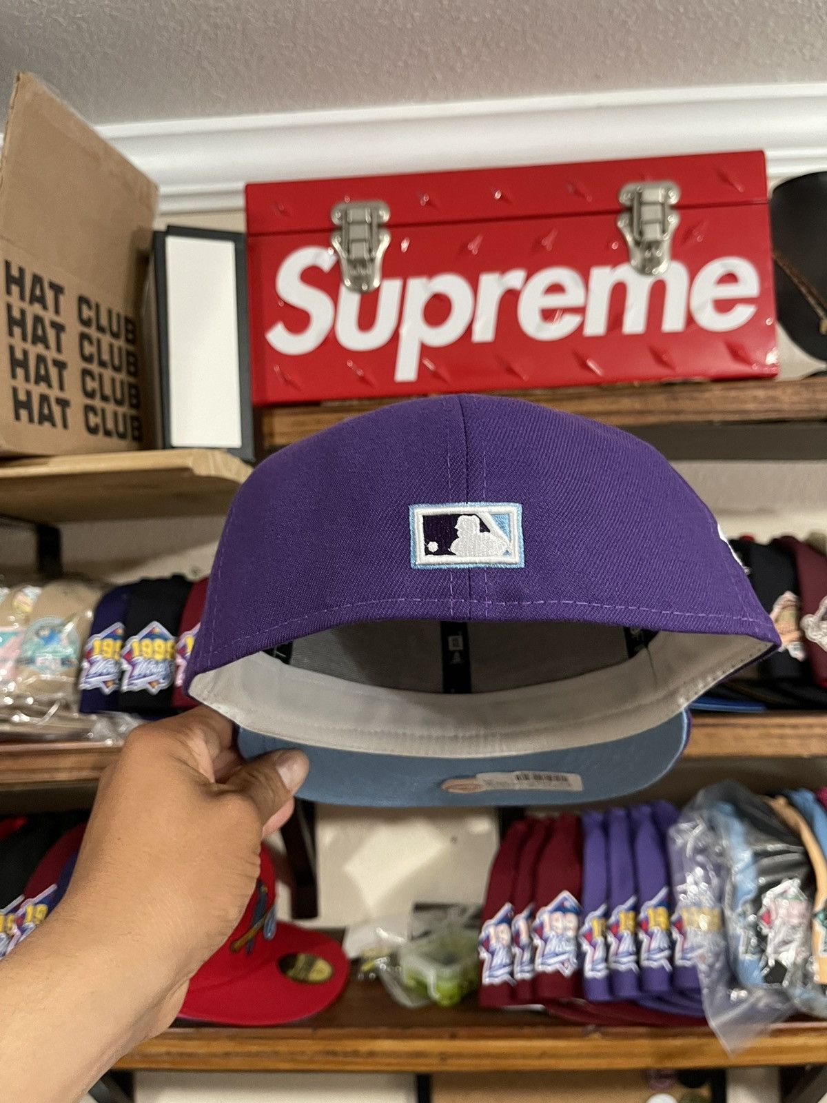 Hat Club × Lids × New Era New era exclusive fitted Atlanta purple icey 1995 Size ONE SIZE - 4 Thumbnail