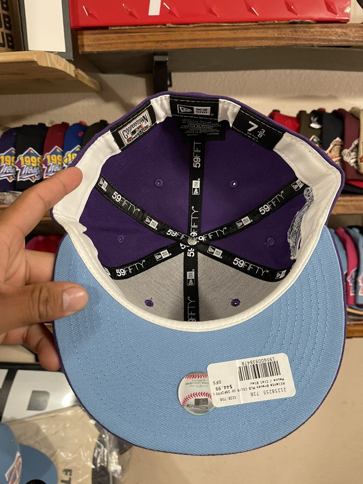 Hat Club × Lids × New Era New era exclusive fitted Atlanta purple icey 1995 Size ONE SIZE - 3 Thumbnail