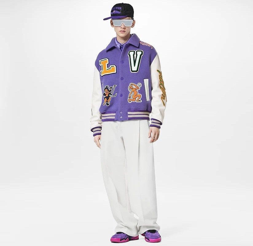 Louis Vuitton × Virgil Abloh LOUIS VUITTON 22AW VIRGIL ABLOH VARSITY JACKET WITH KEYCHAIN Size US M / EU 48-50 / 2 - 24 Thumbnail