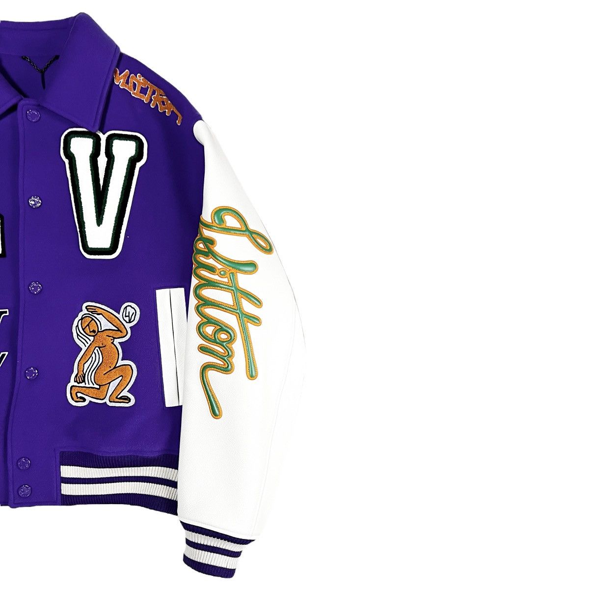 Louis Vuitton × Virgil Abloh LOUIS VUITTON 22AW VIRGIL ABLOH VARSITY JACKET WITH KEYCHAIN Size US M / EU 48-50 / 2 - 5 Thumbnail
