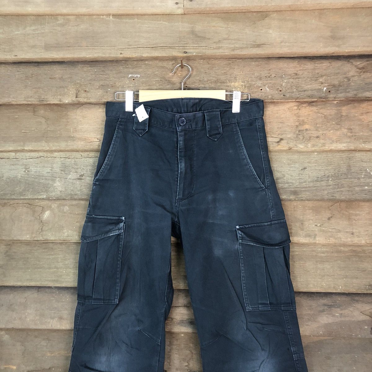 Japanese Brand DLL Japan Dark Blue Cargo Multipocket Pants #1572 Size US 30 / EU 46 - 2 Thumbnail