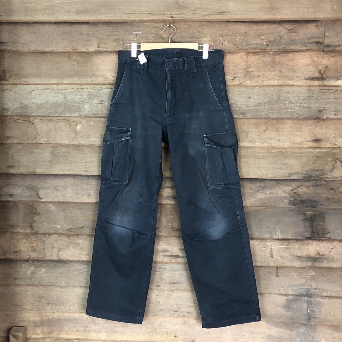 Japanese Brand DLL Japan Dark Blue Cargo Multipocket Pants #1572 Size US 30 / EU 46 - 1 Thumbnail