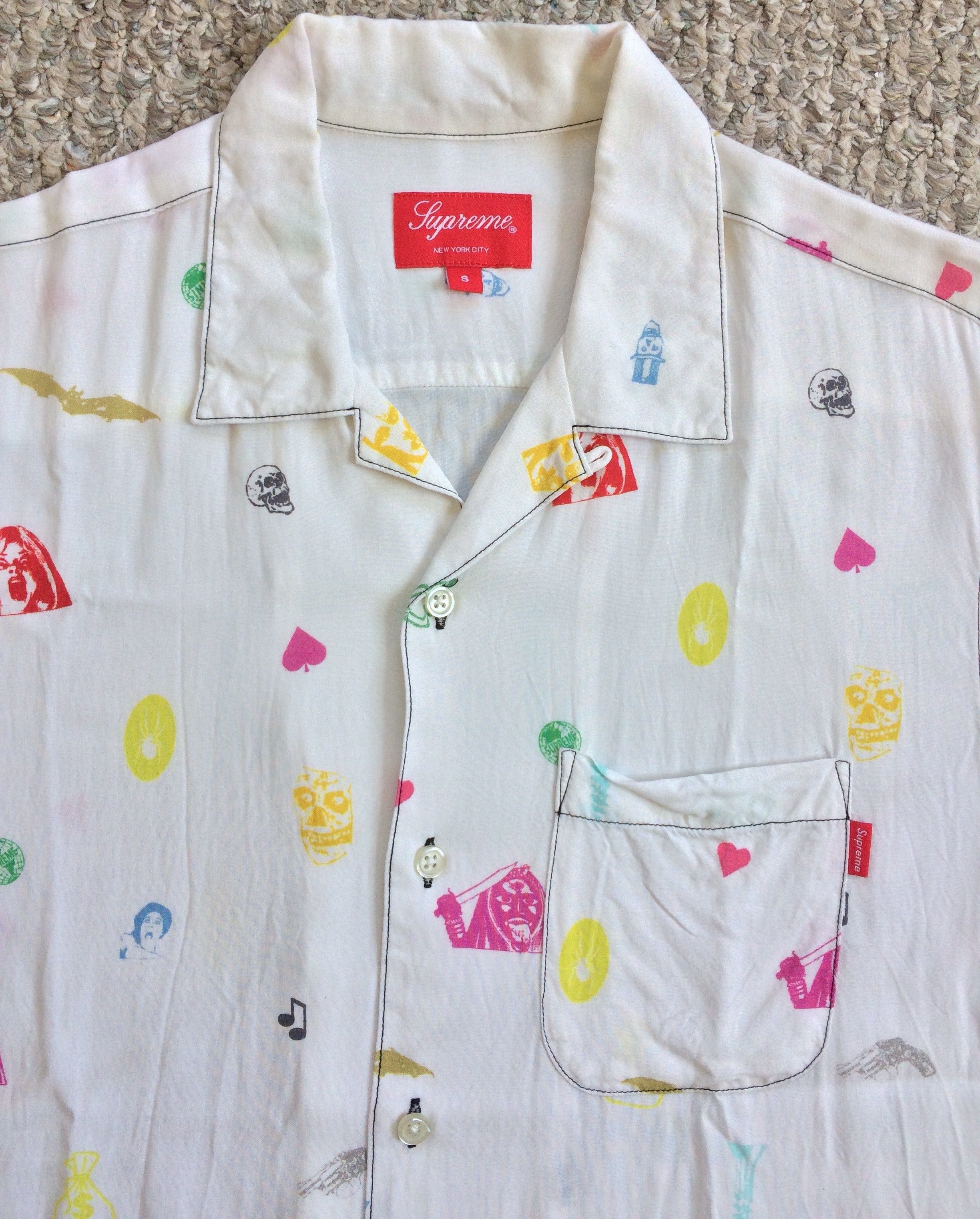 Supreme S/S 2019 Supreme Deep Space Rayon Shirt size small Size US S / EU 44-46 / 1 - 2 Thumbnail