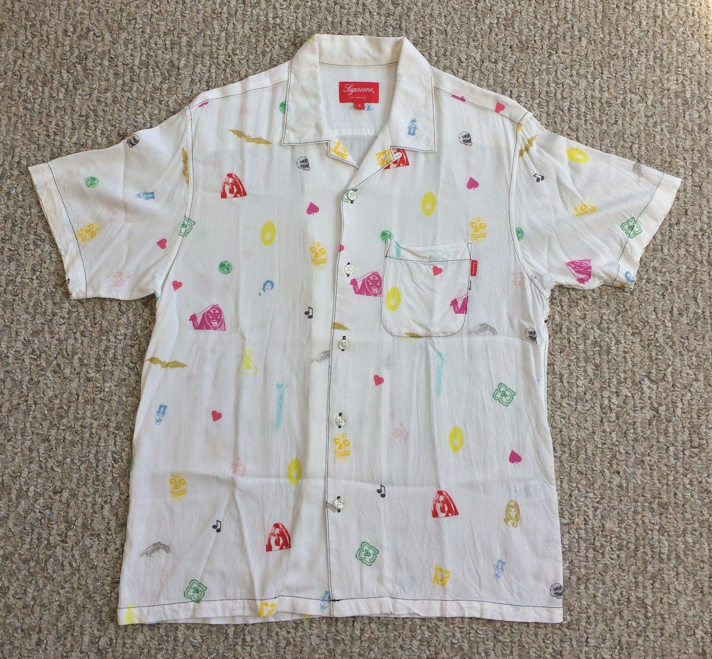 Supreme S/S 2019 Supreme Deep Space Rayon Shirt size small | Grailed