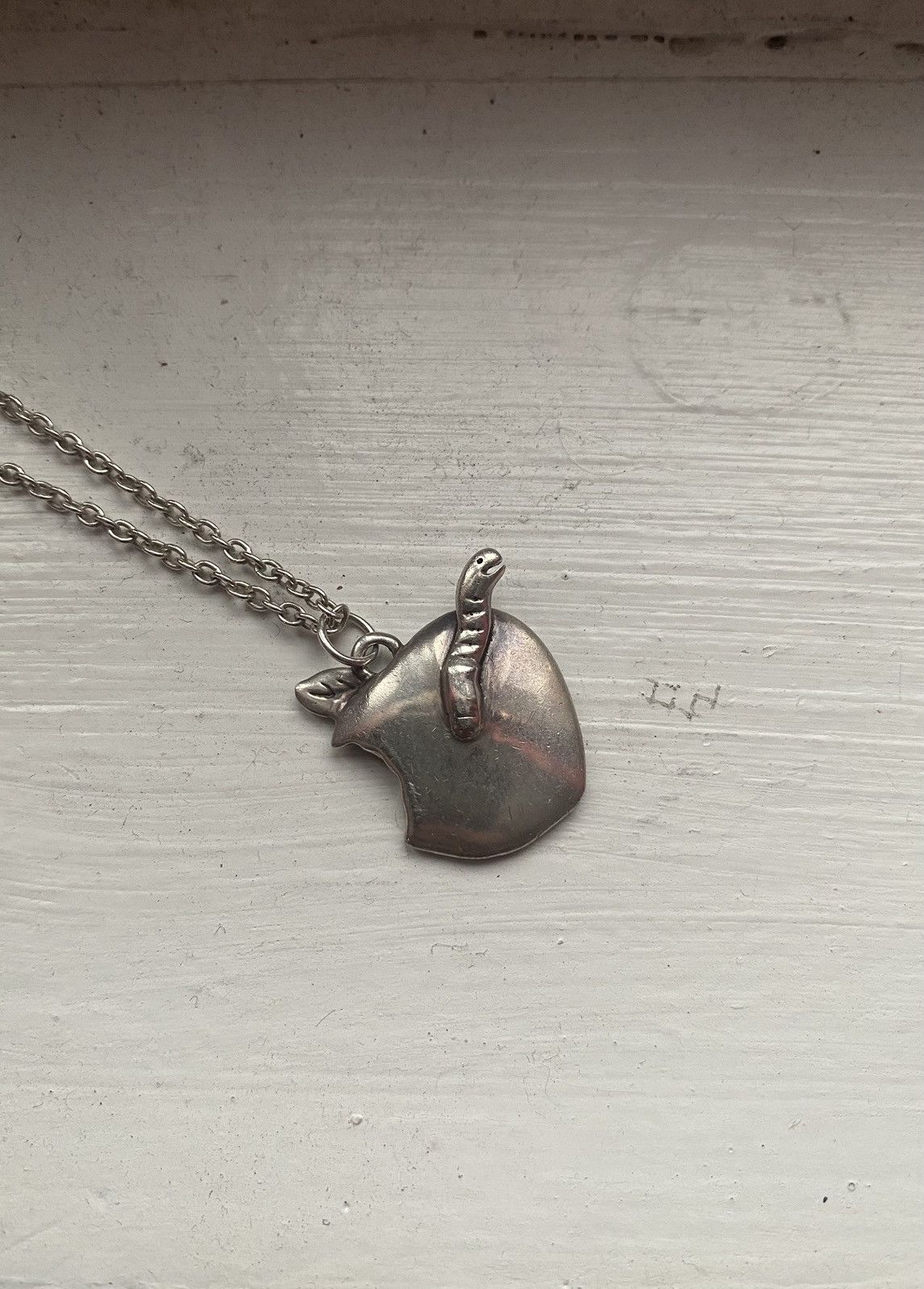 Online Ceramics Online Ceramics Worm Hearted Silver Chain Size ONE SIZE - 2 Thumbnail