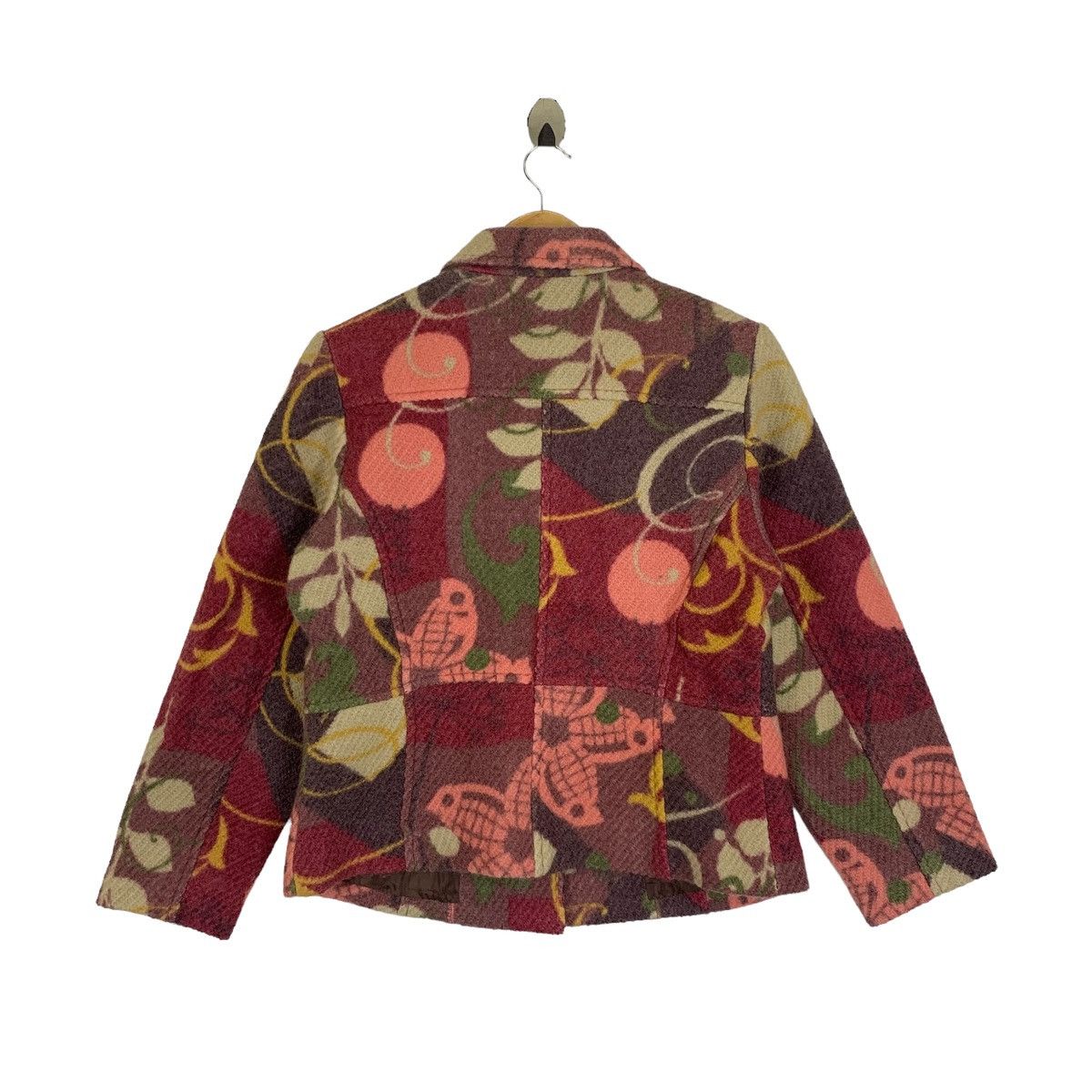 Japanese Brand RESPIGHI FEMME Japanese Brand Flower Design Wool Coat Jacket Size M / US 6-8 / IT 42-44 - 2 Thumbnail