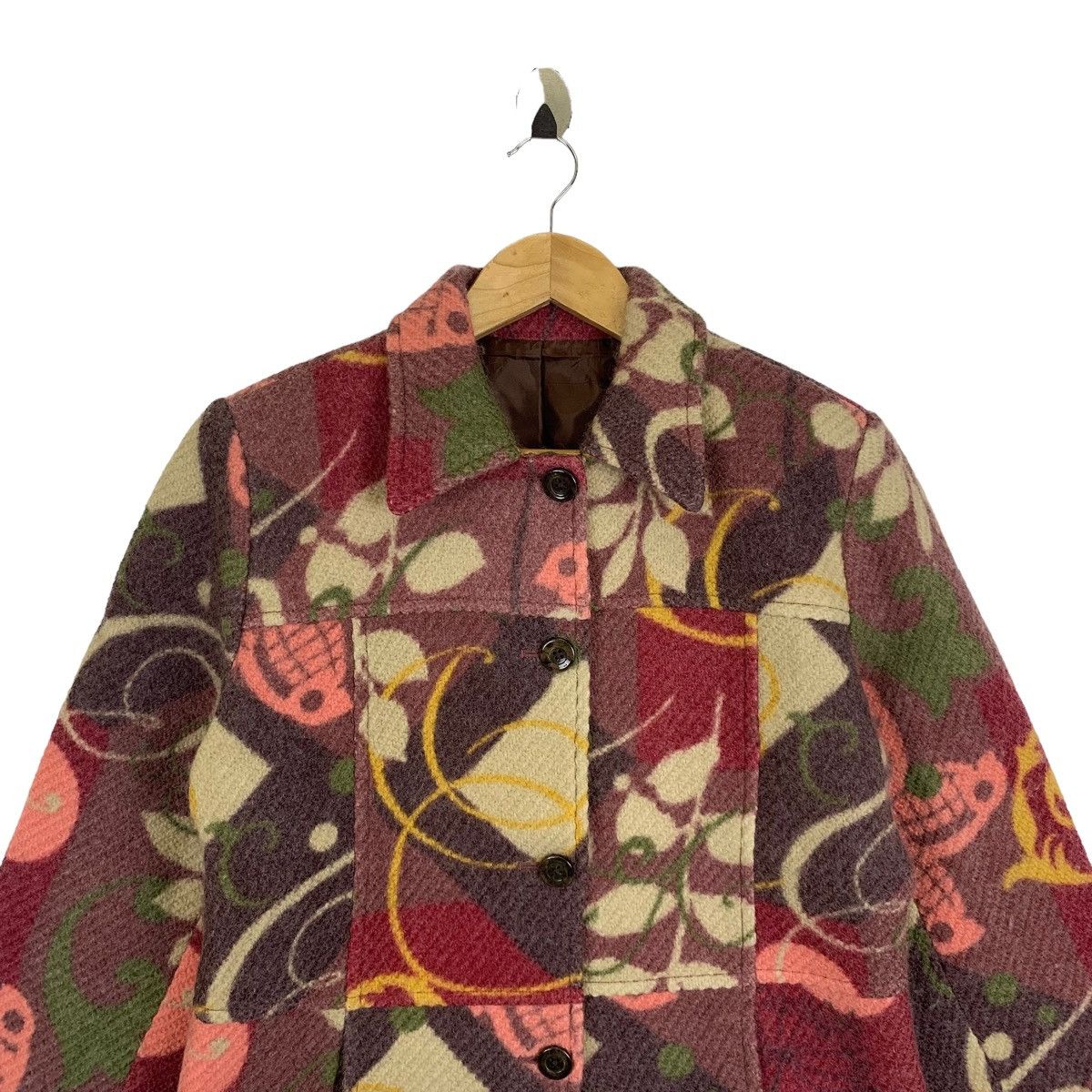 Japanese Brand RESPIGHI FEMME Japanese Brand Flower Design Wool Coat Jacket Size M / US 6-8 / IT 42-44 - 5 Thumbnail